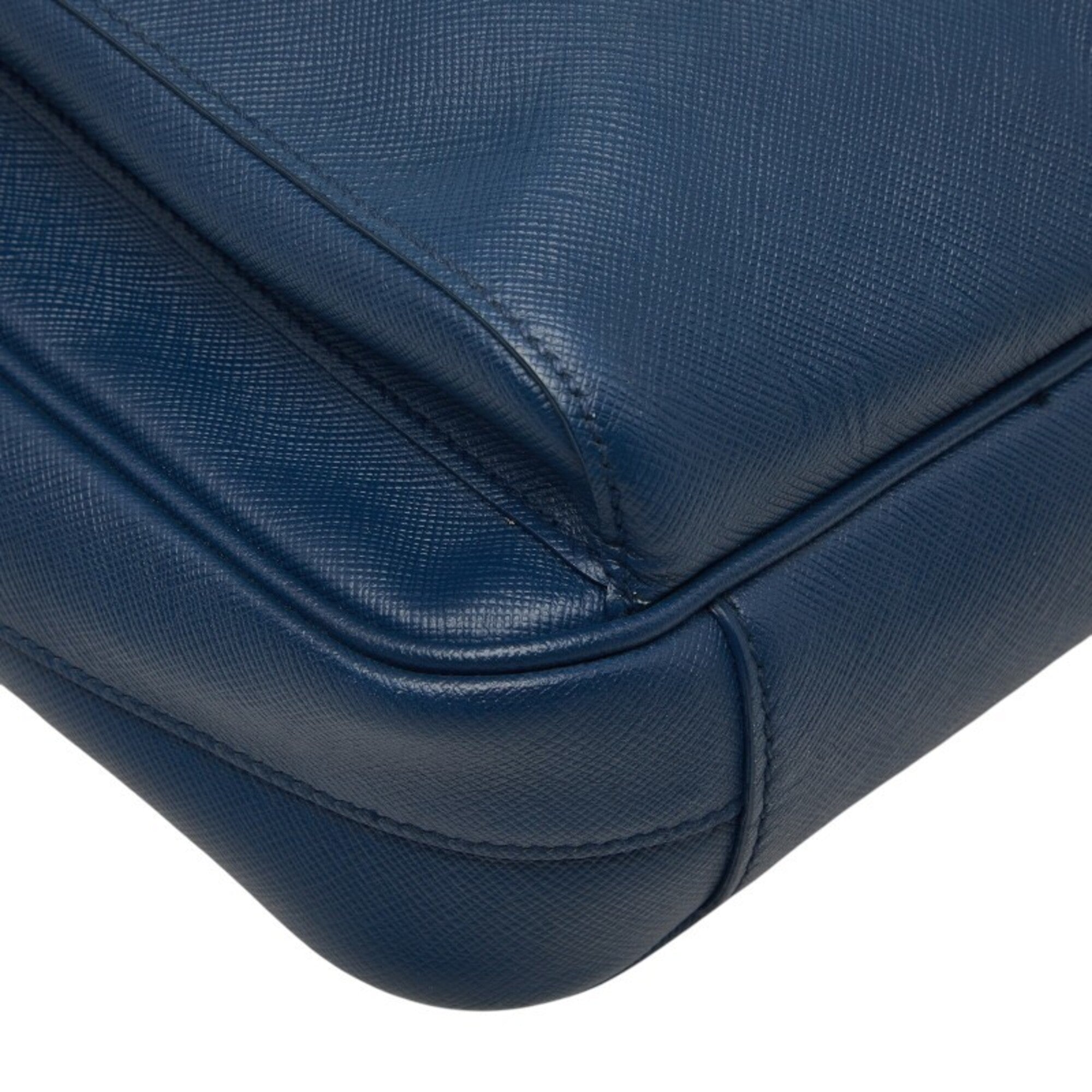 Prada Navy Leather Shoulder Bag (Pre-Owned)