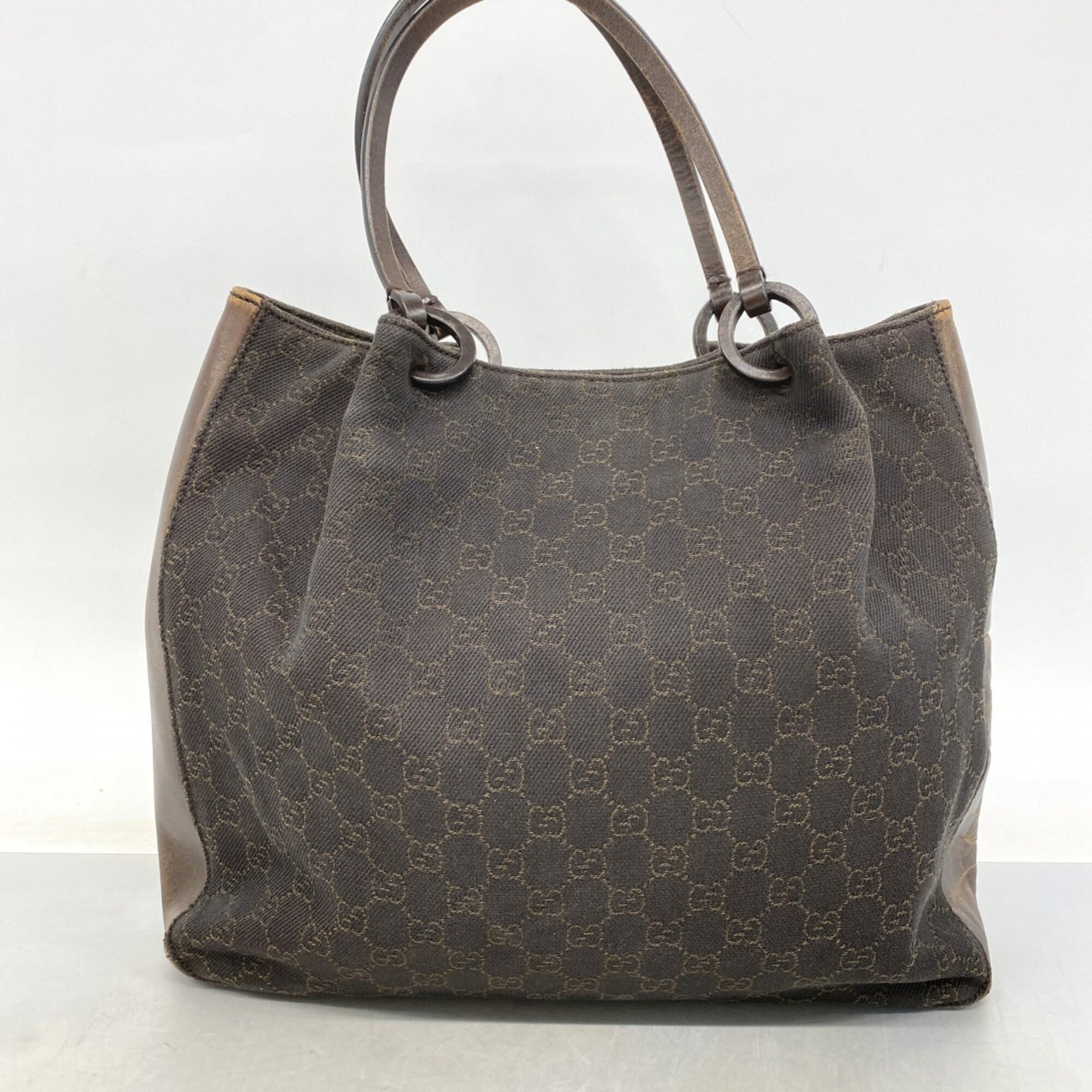 Gucci Brown Denim Tote Bag (Pre-Owned)