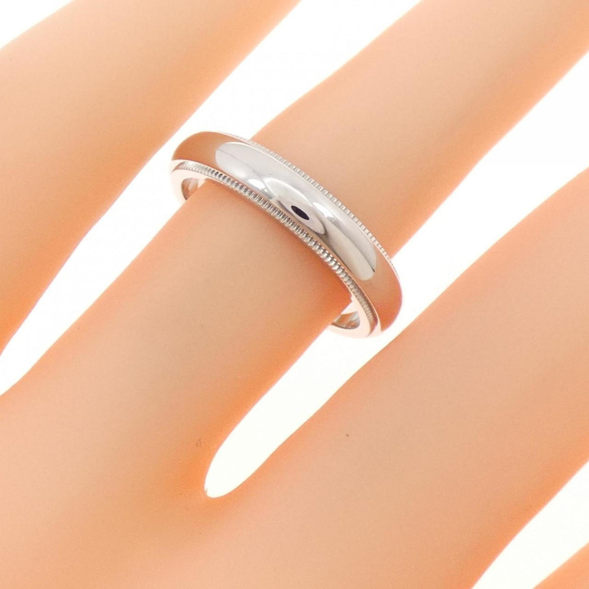 Tiffany Platinum Platinum 950 Band Ring (Pre-Owned)