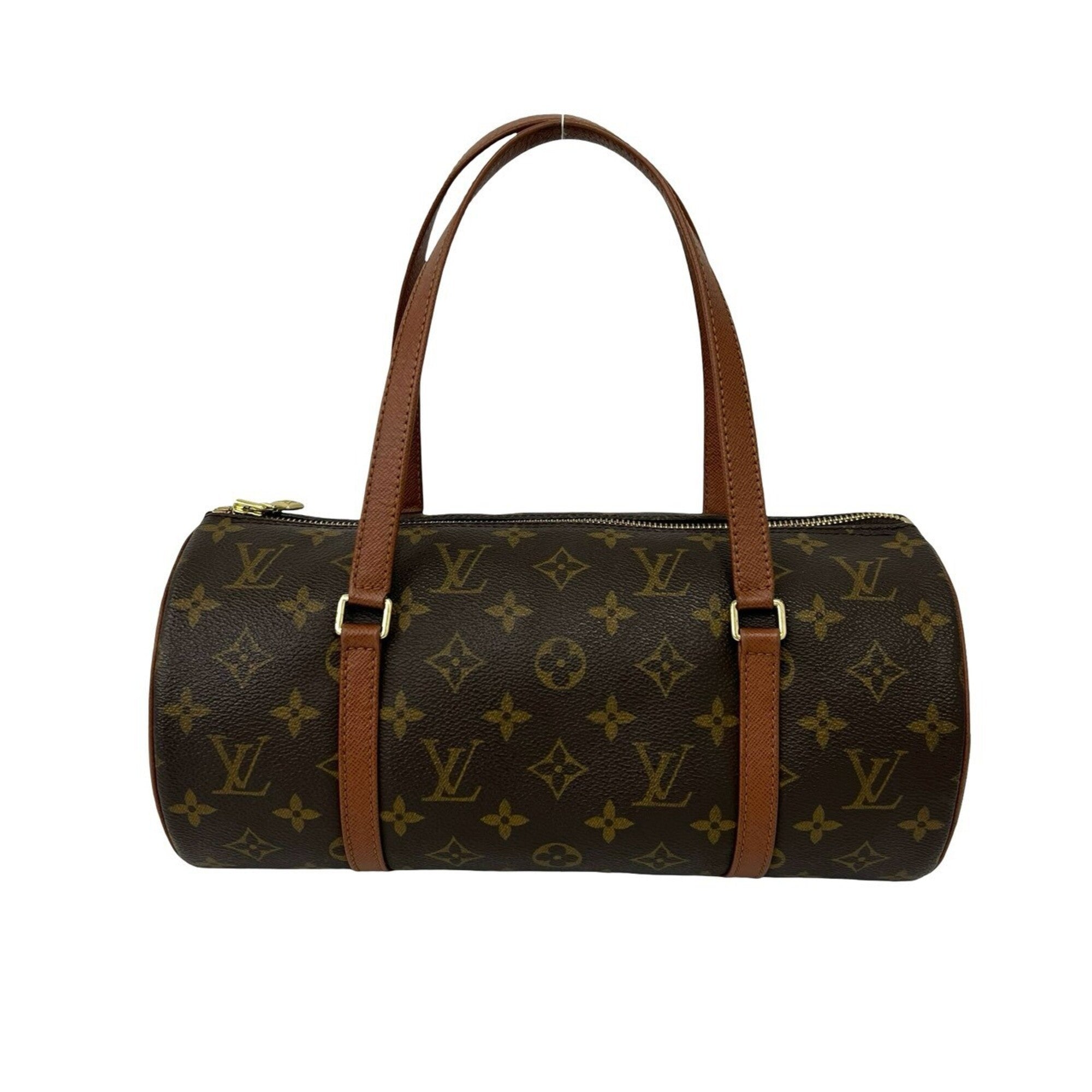 Louis Vuitton Brown Leather Pvc Handbag (Pre-Owned)