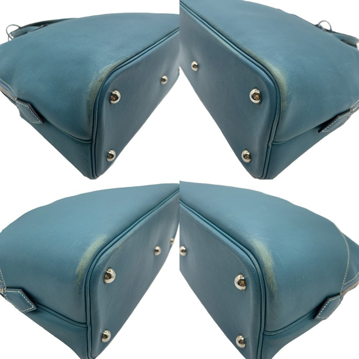 Hermes Bolide Blue Swift Leather Handbag (Pre-Owned)