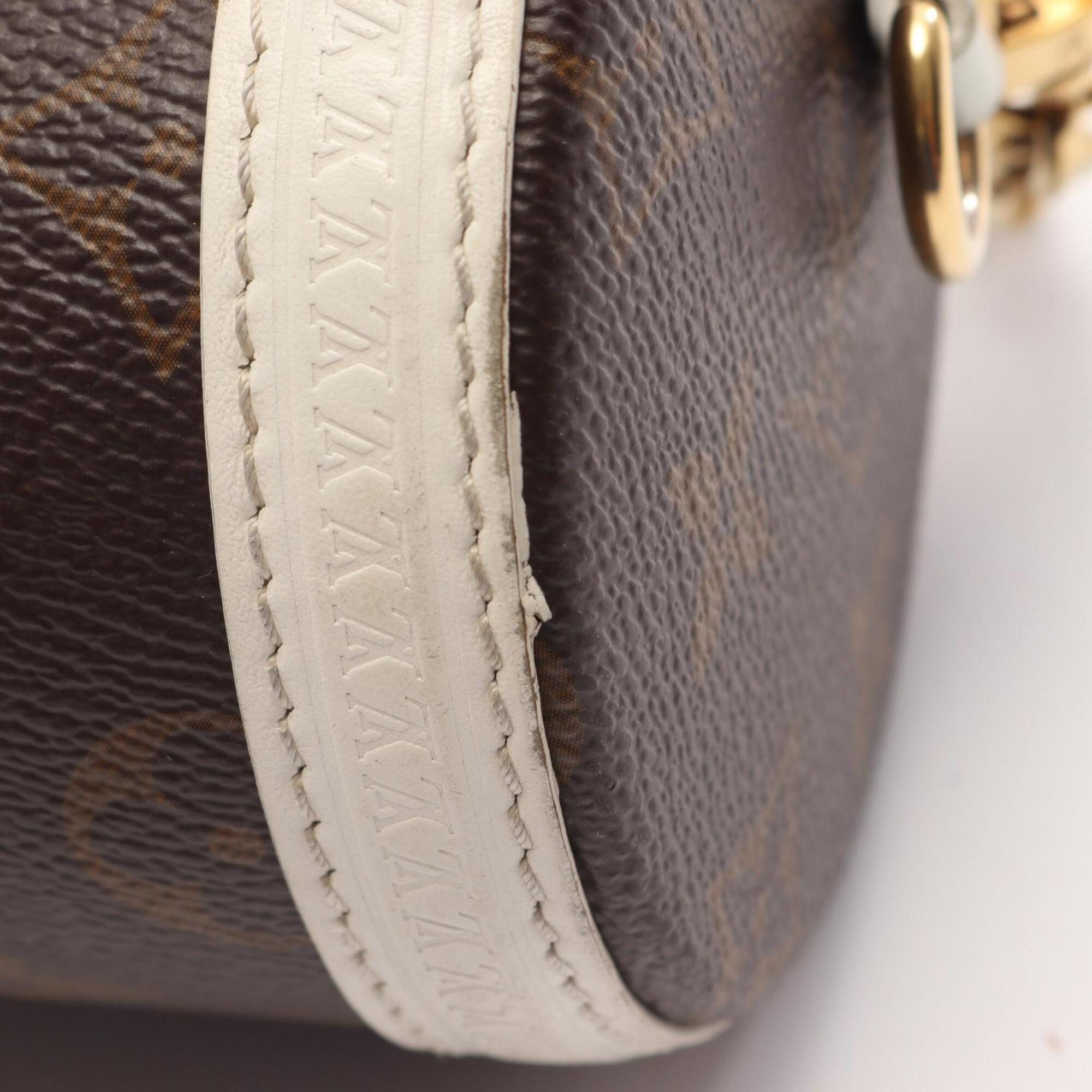Louis Vuitton Brown White Pvc Leather Handbag Shoulder Bag (Pre-Owned)