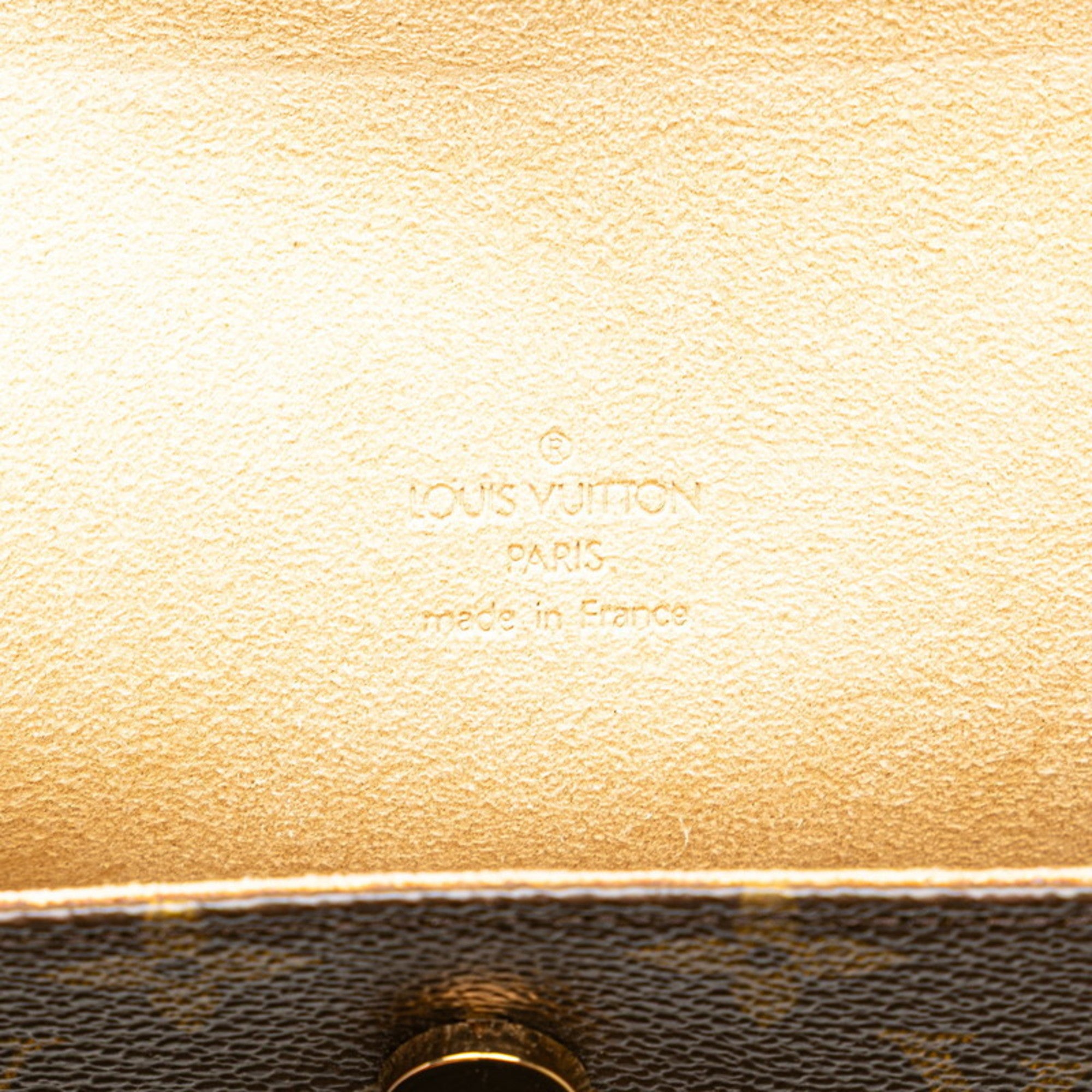 Louis Vuitton Brown Pvc Leather Pochette Sling Bag (Pre-Owned)