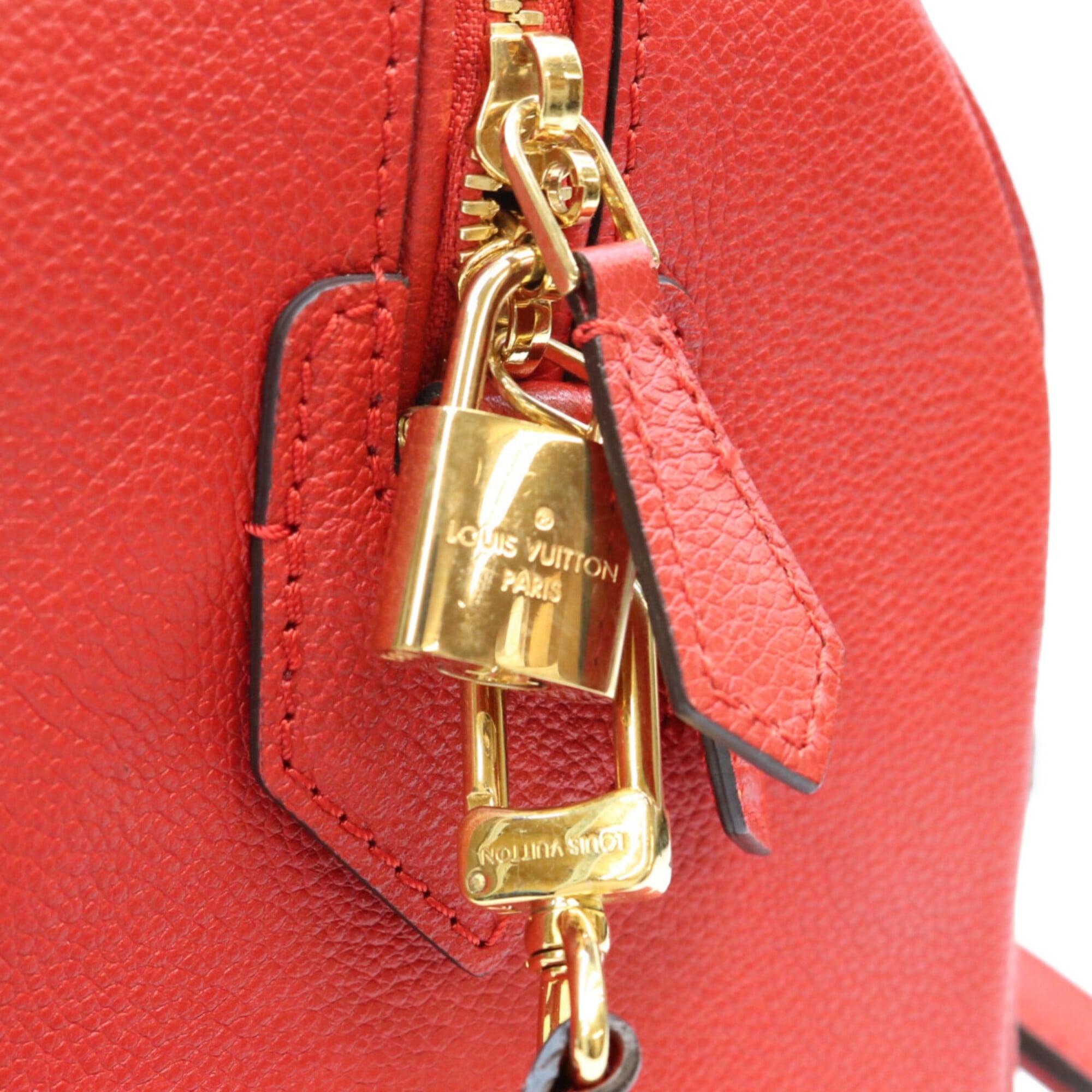 Louis Vuitton Red Color Monogram Empreinte Boston Bag Shoulder Bag (Pre-Owned)