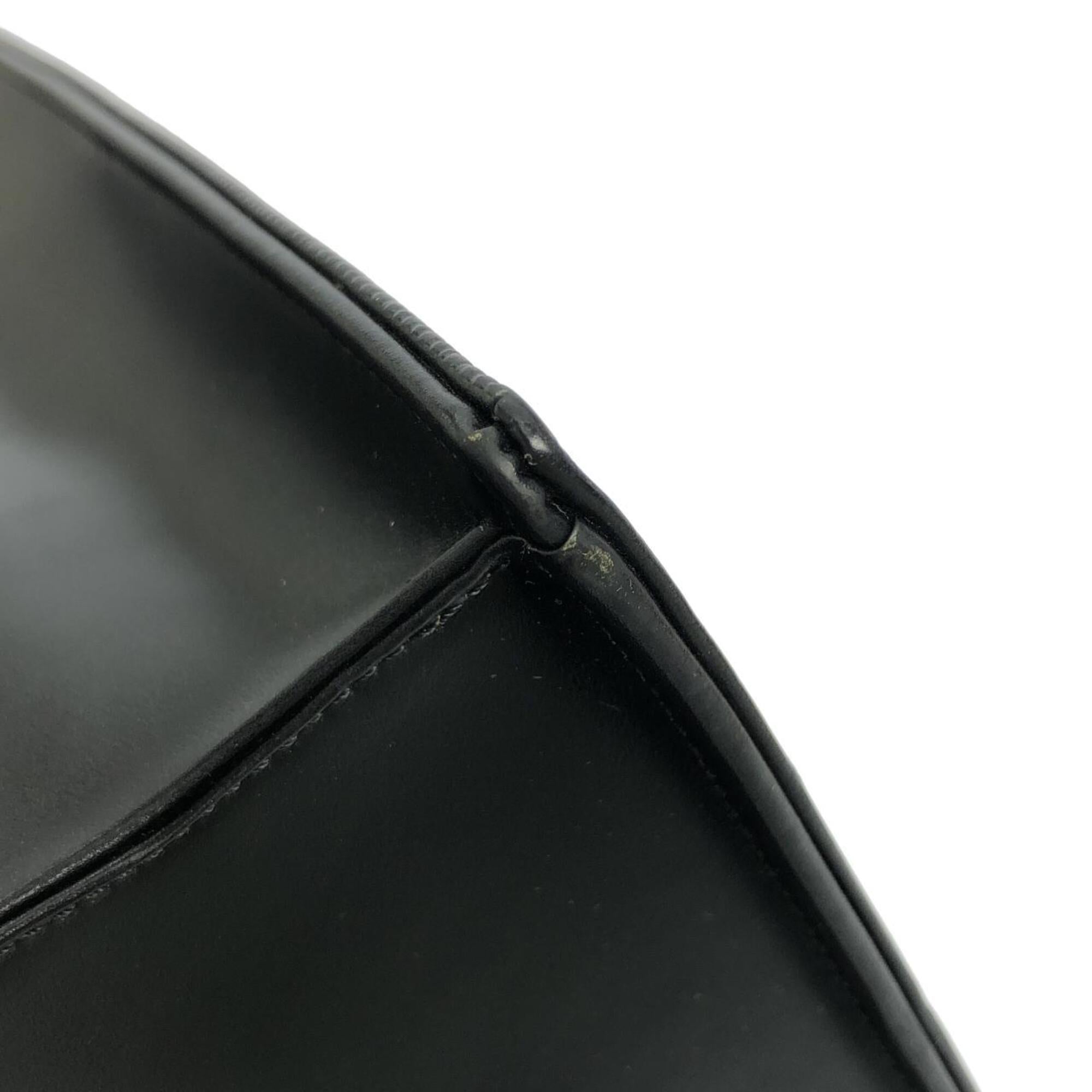 Louis Vuitton Black Leather Handbag (Pre-Owned)