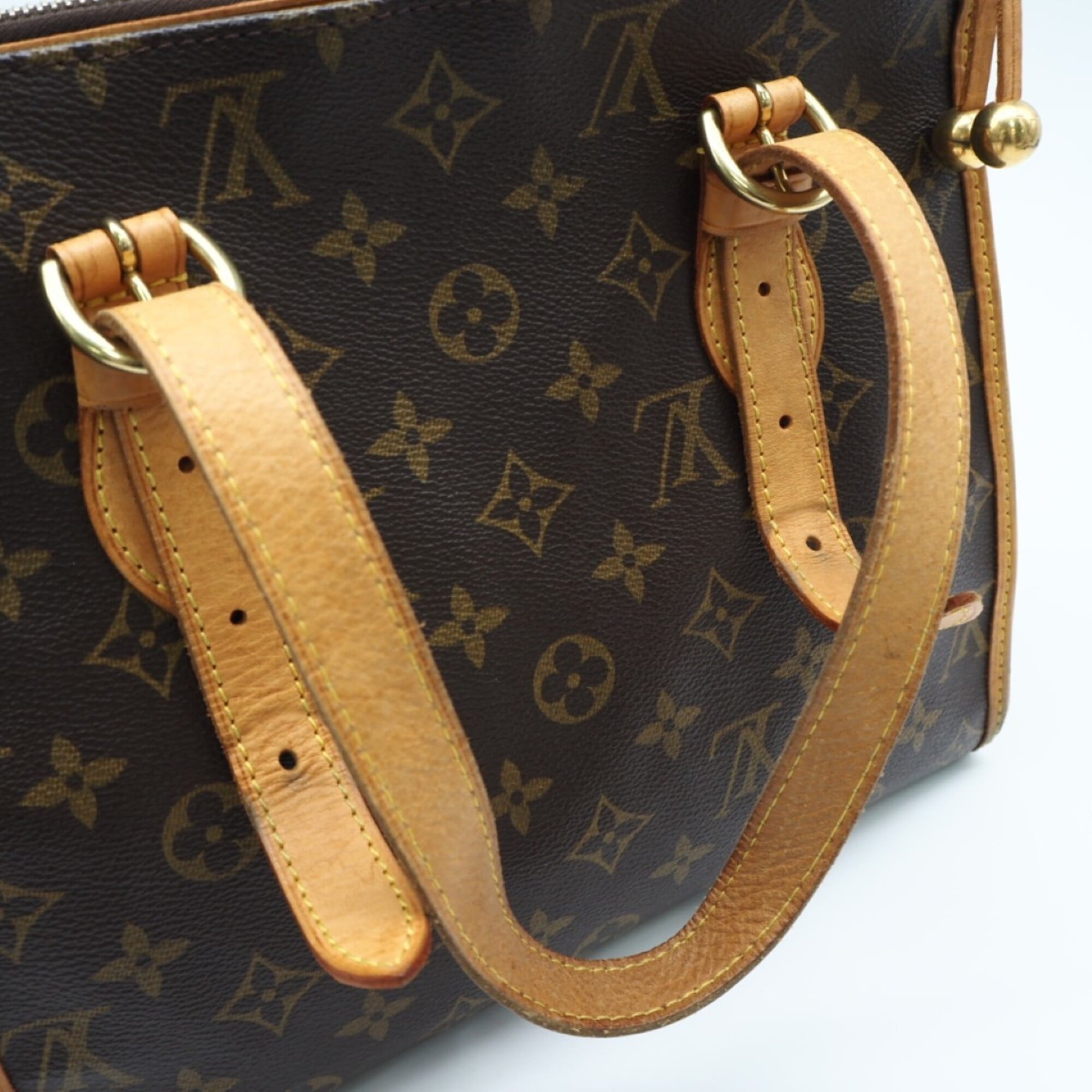 Louis Vuitton Monogram Brown Coated Canvas Leather Handbag (Pre-Owned)