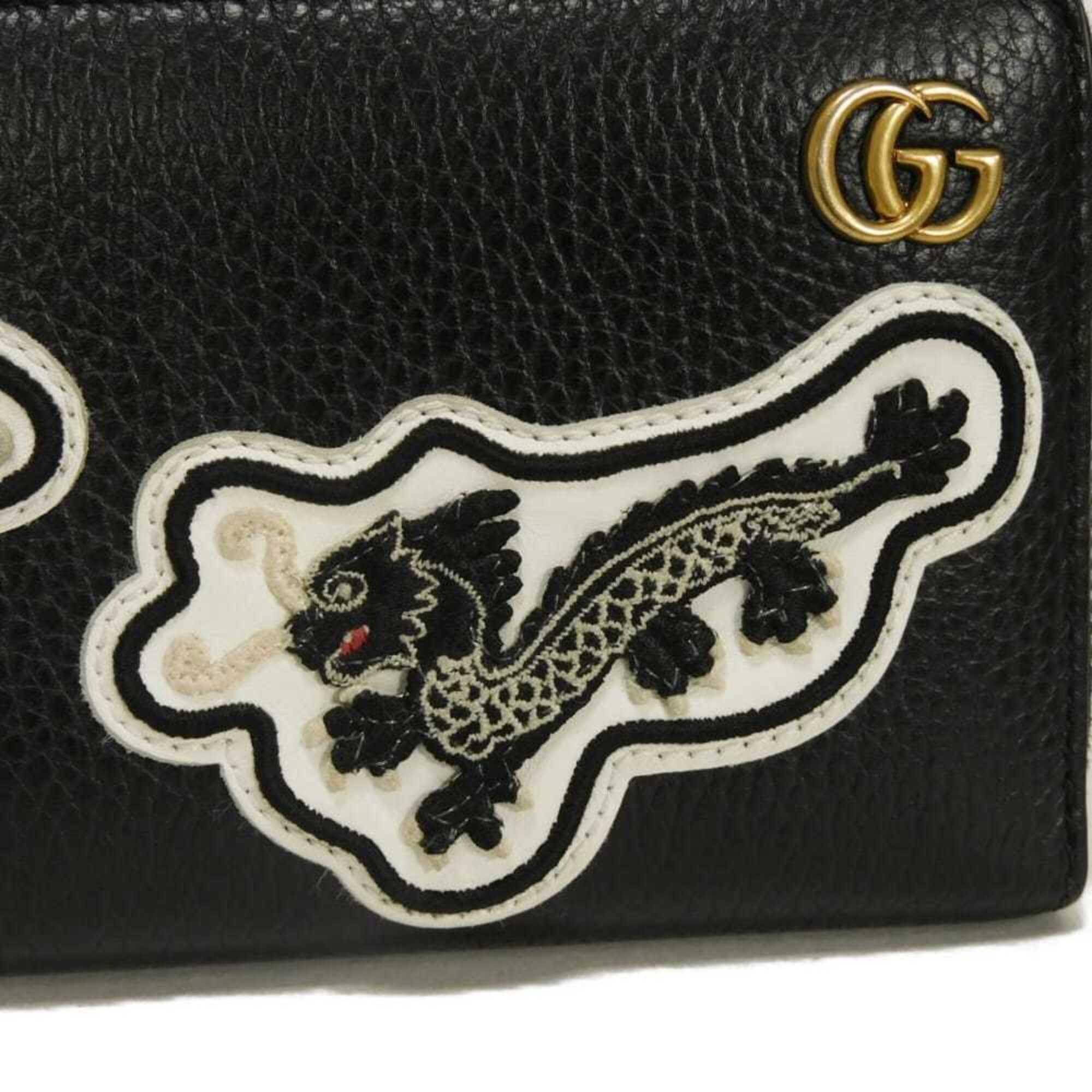 Gucci Black Leather Long Wallet (Bi-Fold) (Pre-Owned)