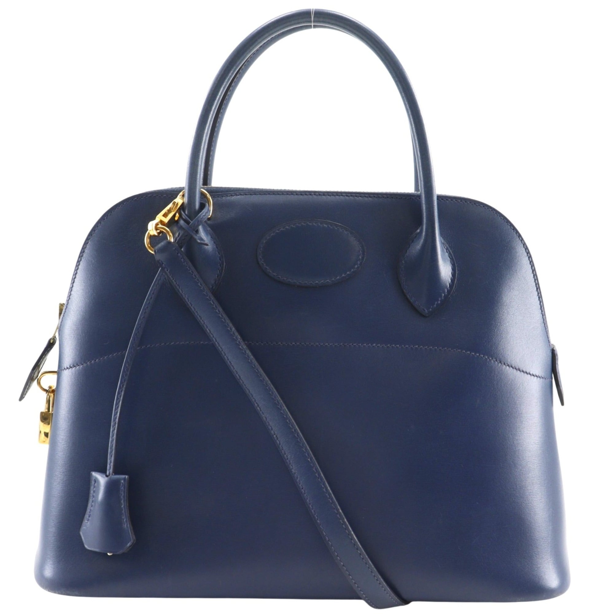 Hermes Bolide Blue Marine Navy Handbag (Pre-Owned)