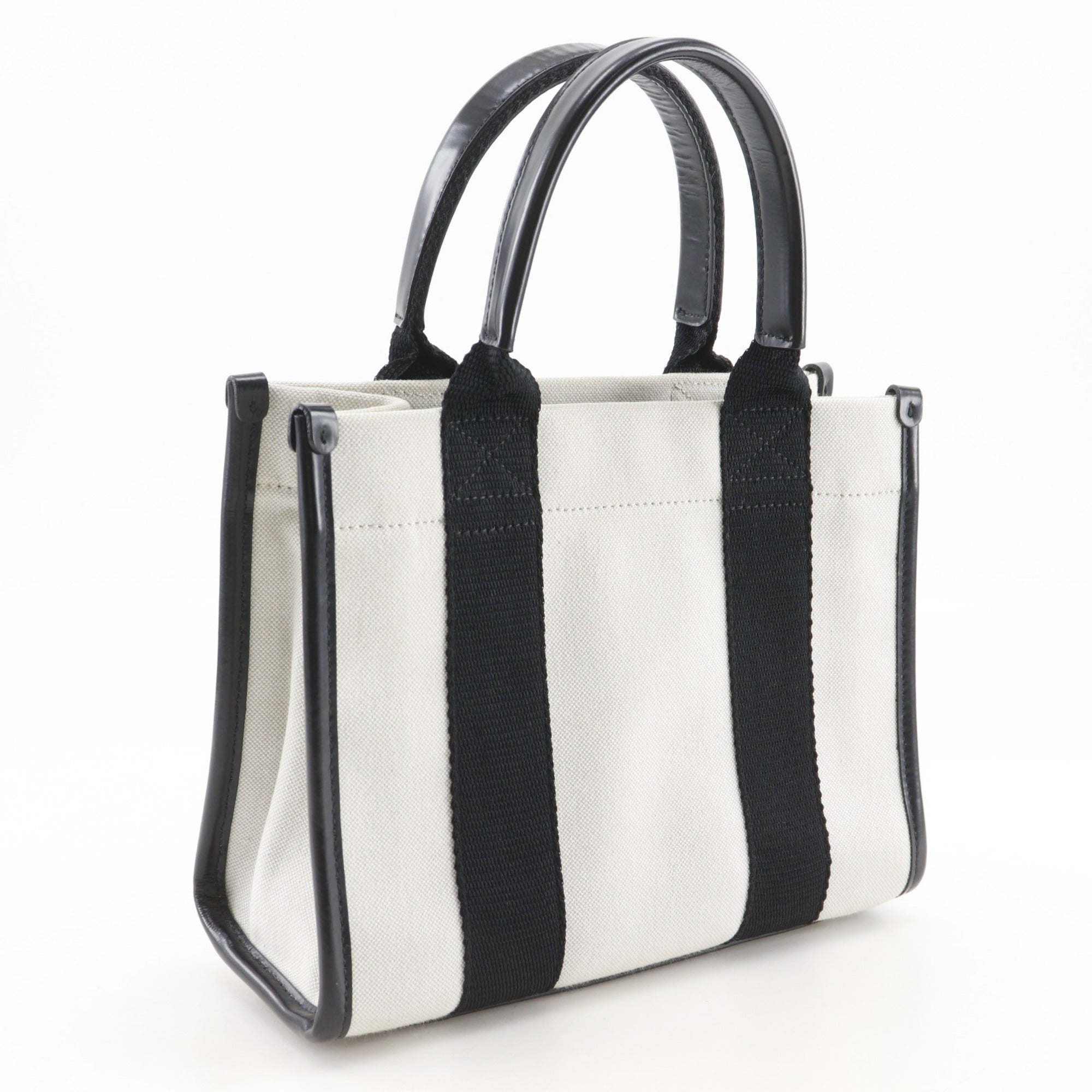 Balenciaga Black Gray Canvas Handbag Tote Bag (Pre-Owned)