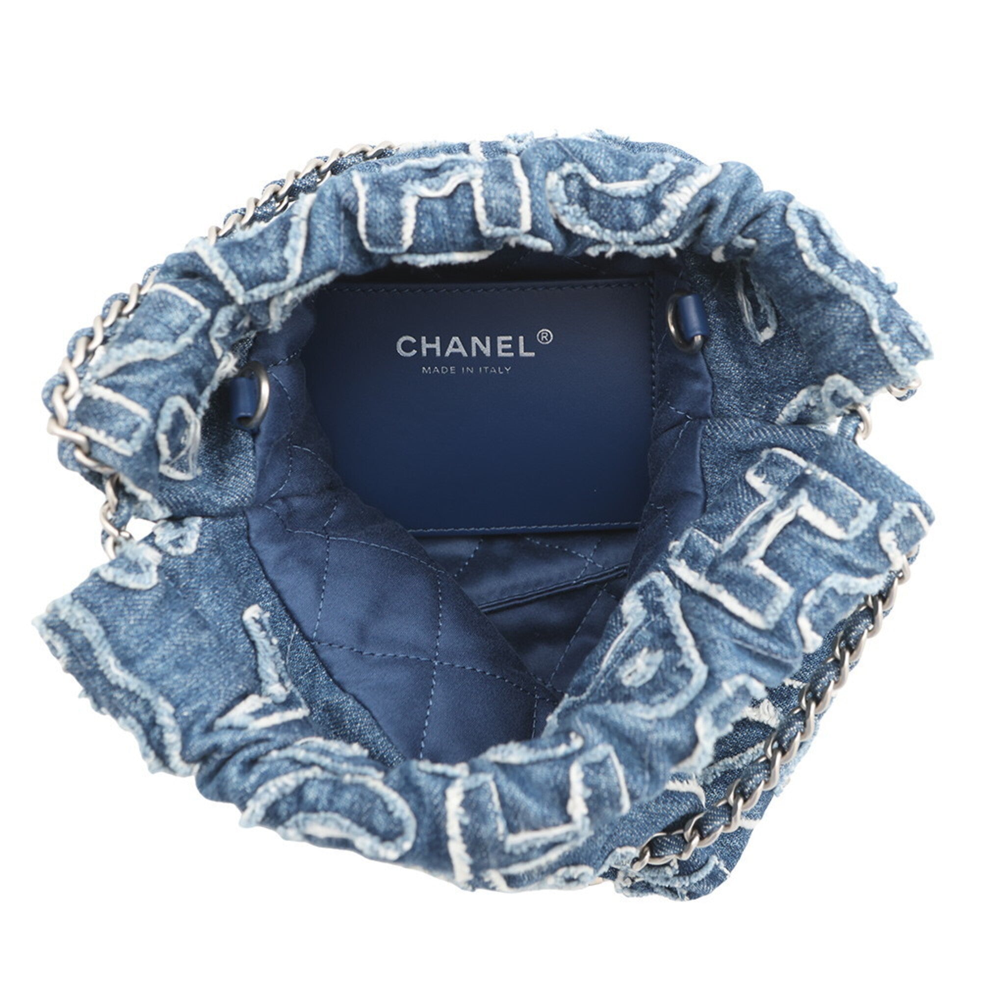 Chanel Blue Denim Handbag Shoulder Bag (Pre-Owned)