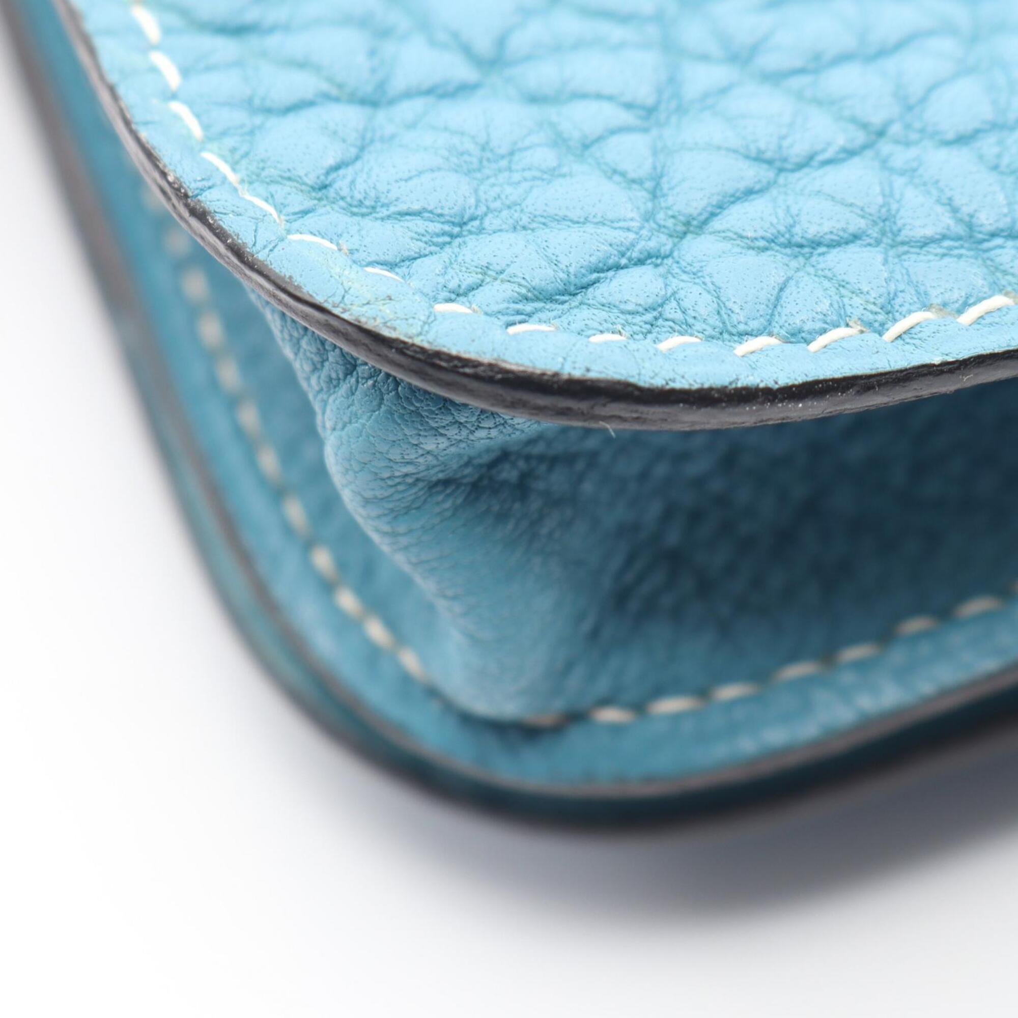Hermes Blue Blue Jean Togo Leather Leather Fanny Pack Handbag (Pre-Owned)