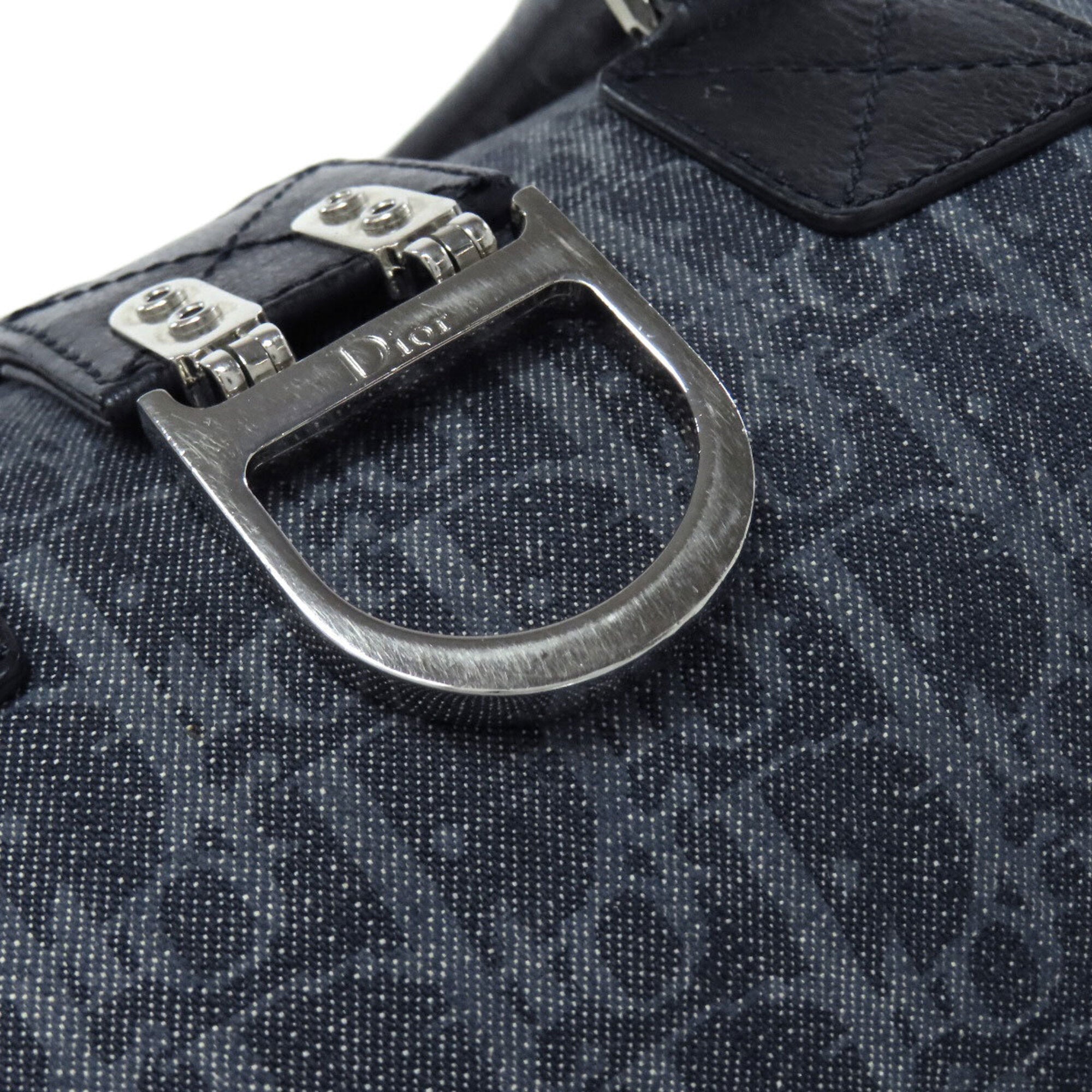 Christian Dior Black Canvas Leather Handbag (Pre-Owned)