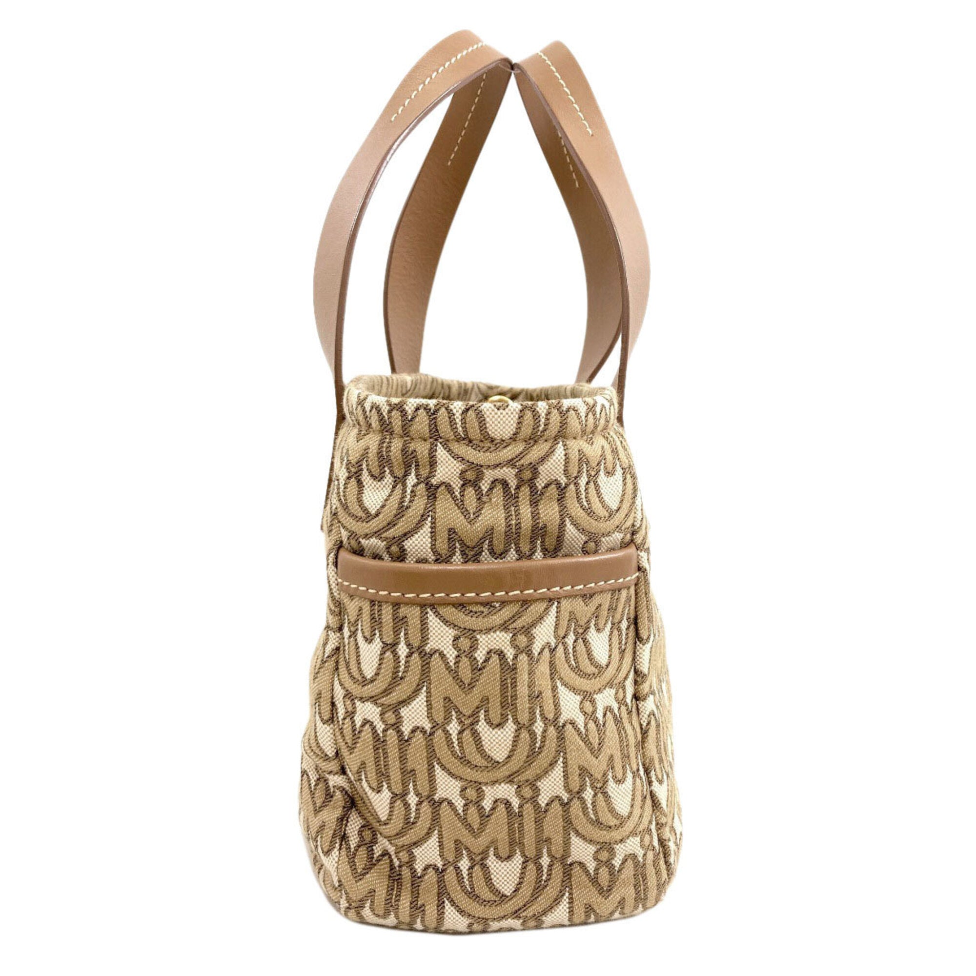 Miu Miu Brown Canvas Handbag (Pre-Owned)