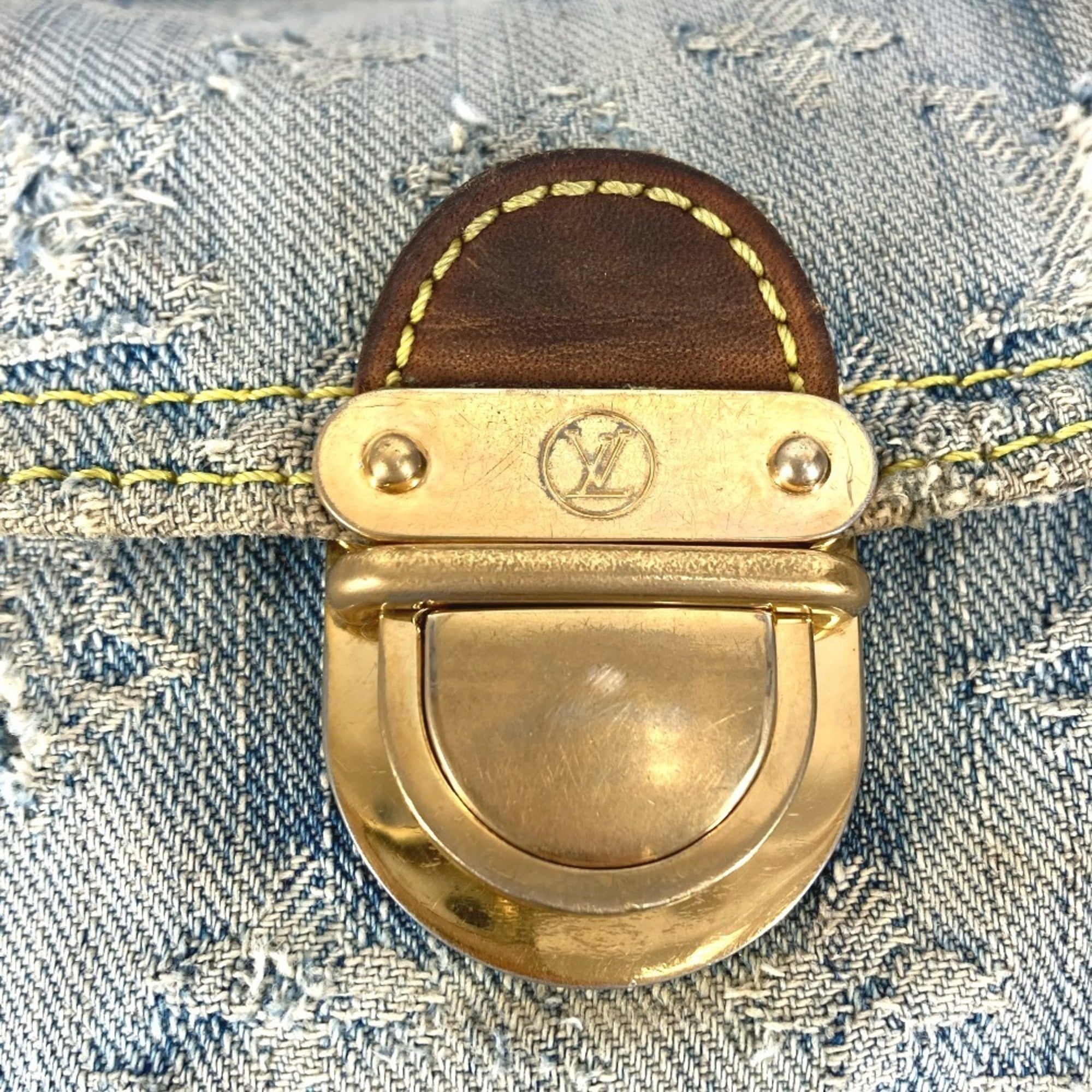 Louis Vuitton Monogram Denim Blue Monogram Denim Handbag Shoulder Bag (Pre-Owned)
