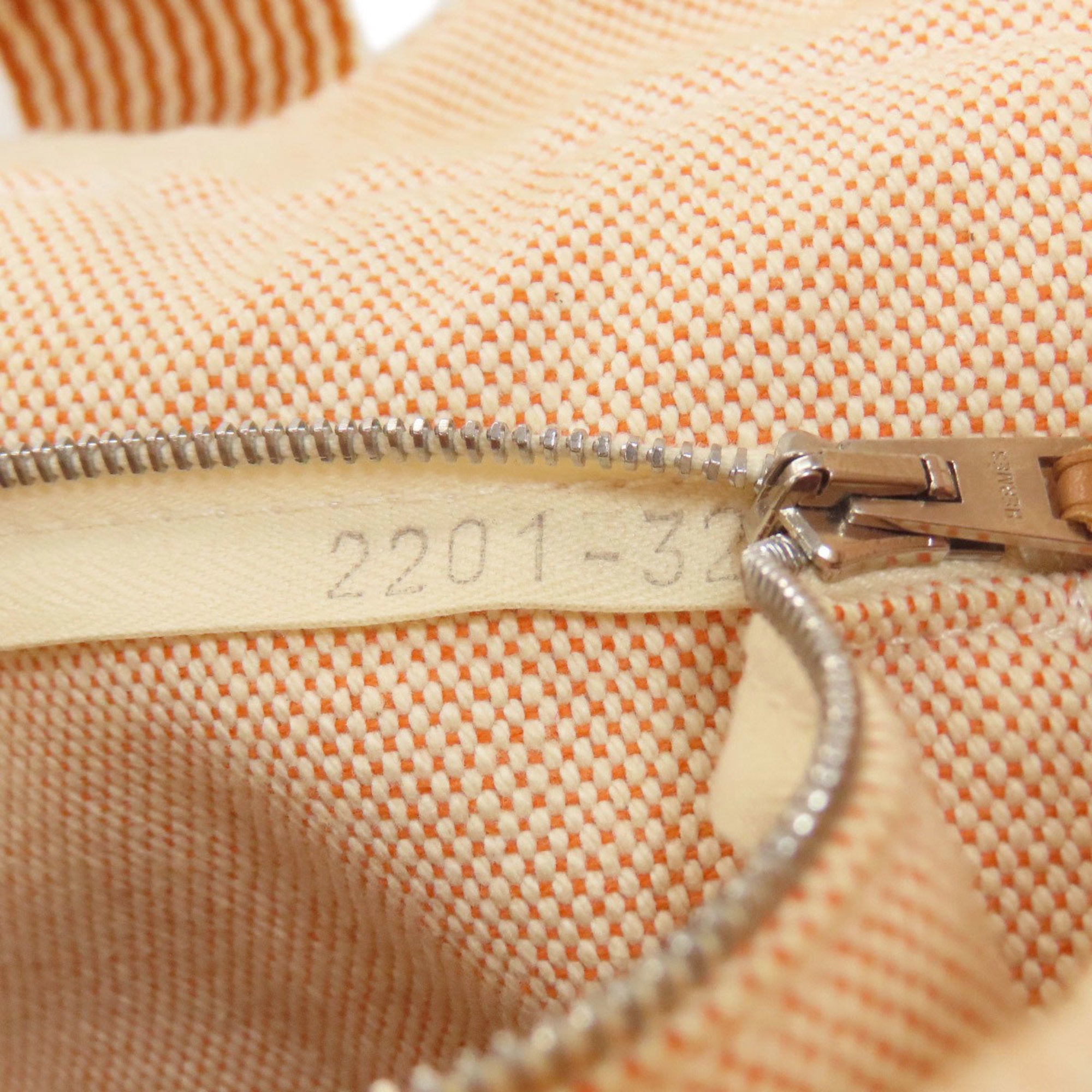 Hermes Orange Canvas Handbag (Pre-Owned)