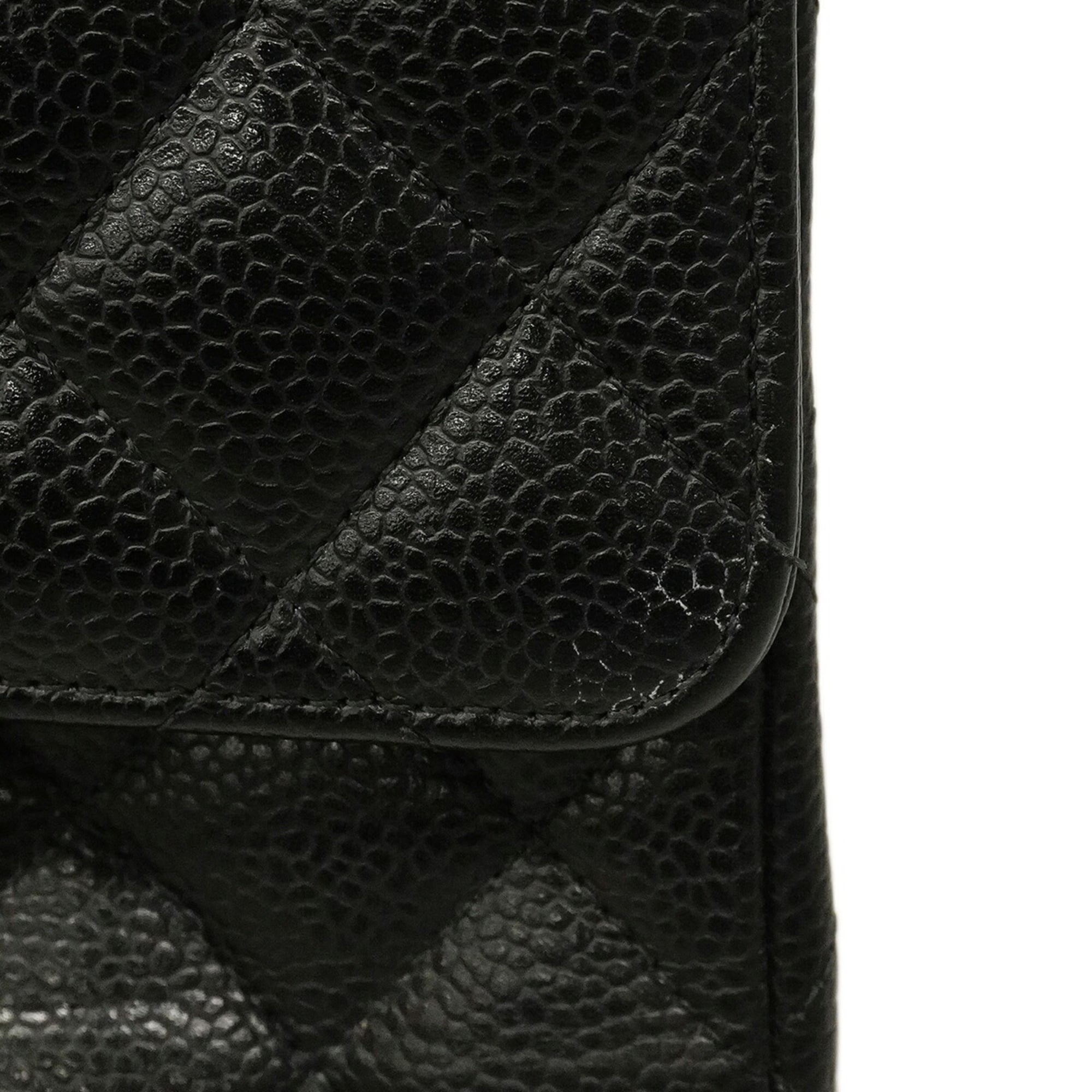 Chanel Black Grained Calfskin Shoulder Bag (Pre-Owned)