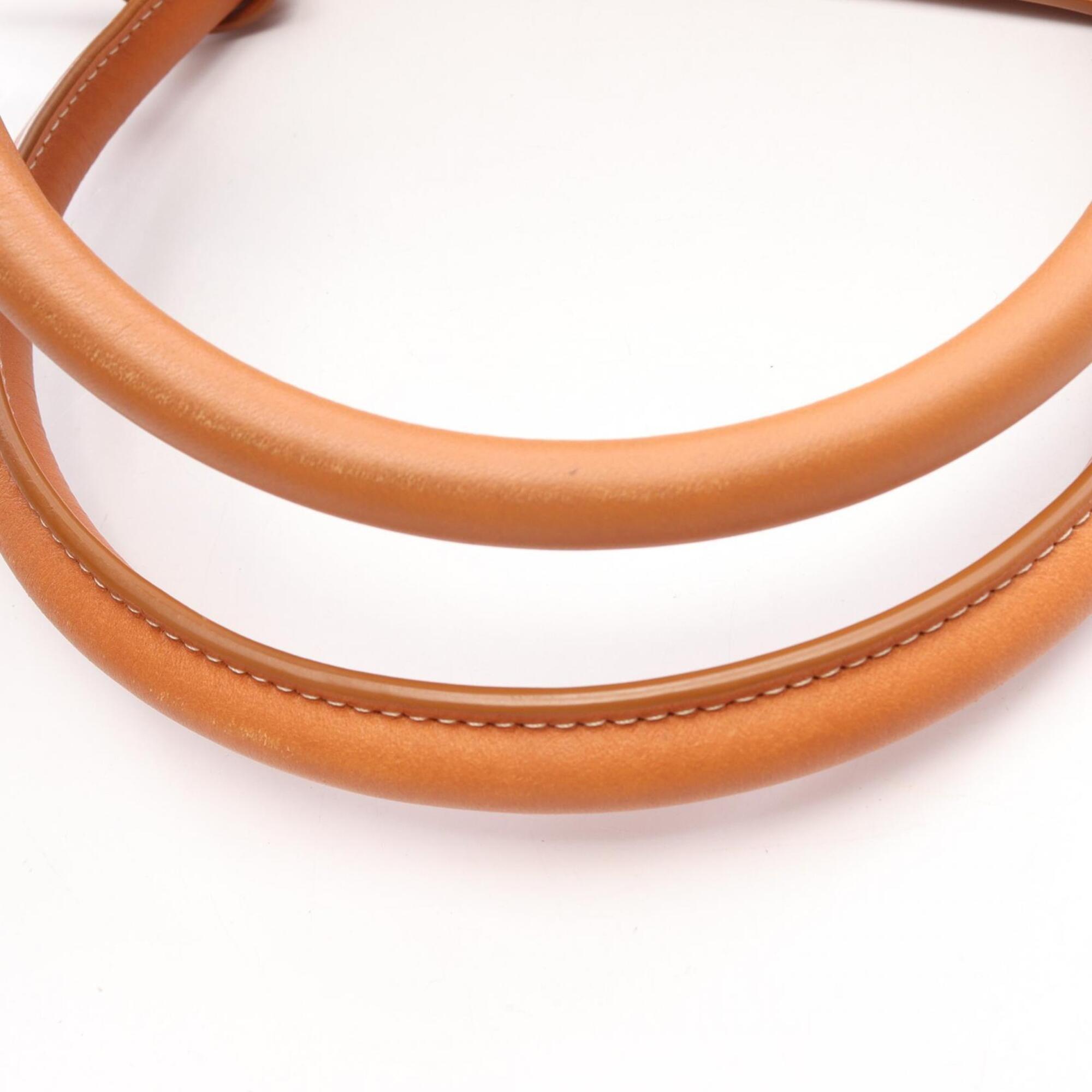 Celine Brown White Canvas Leather Handbag Tote Bag (Pre-Owned)