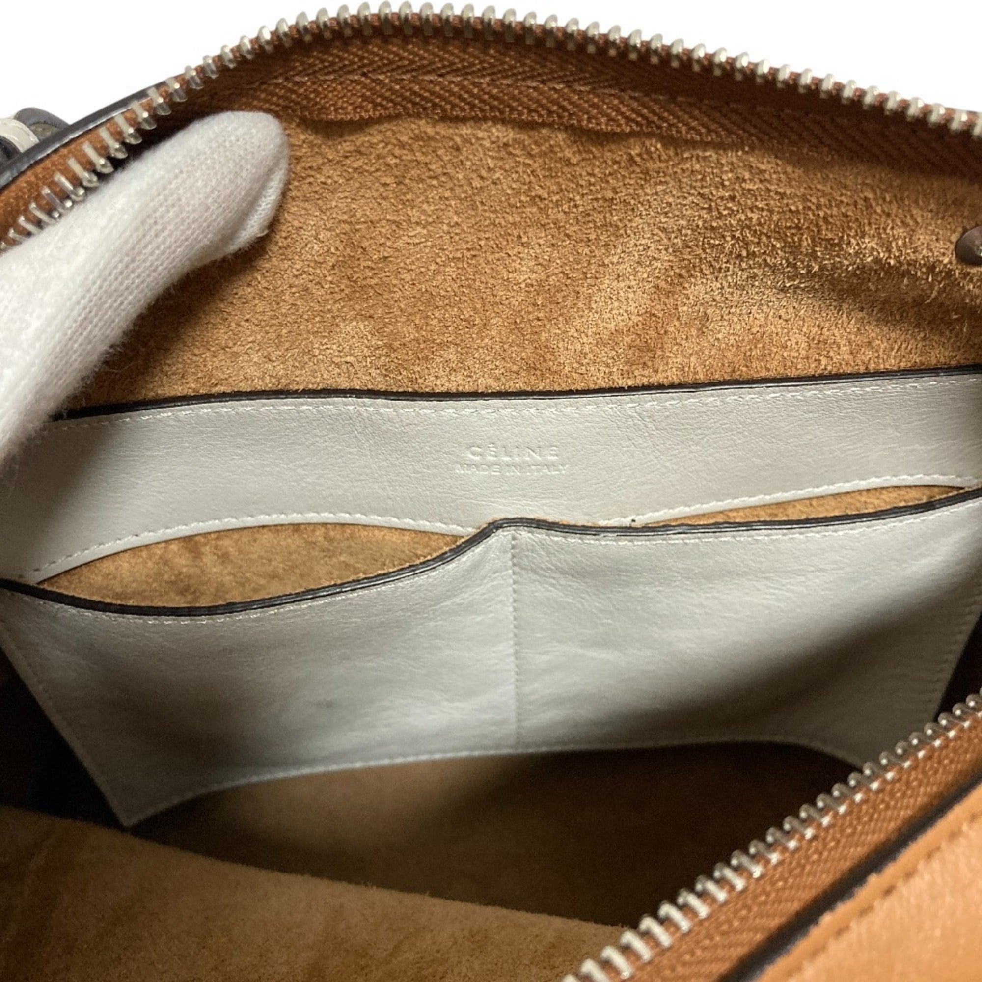 Celine Brown Leather Handbag Shoulder Bag (Pre-Owned)