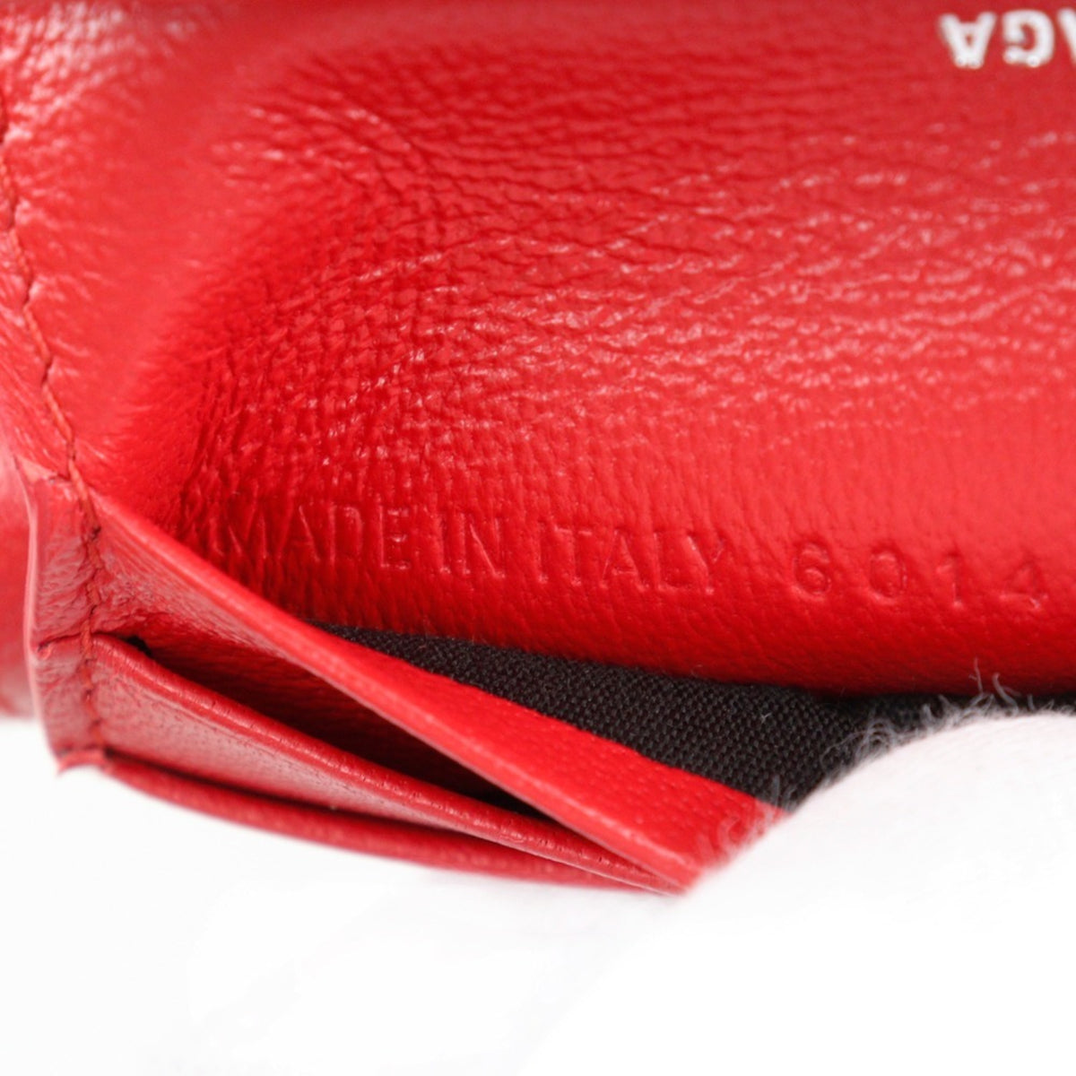 Balenciaga Red Color Leather Wallet (Bi-Fold) (Pre-Owned)