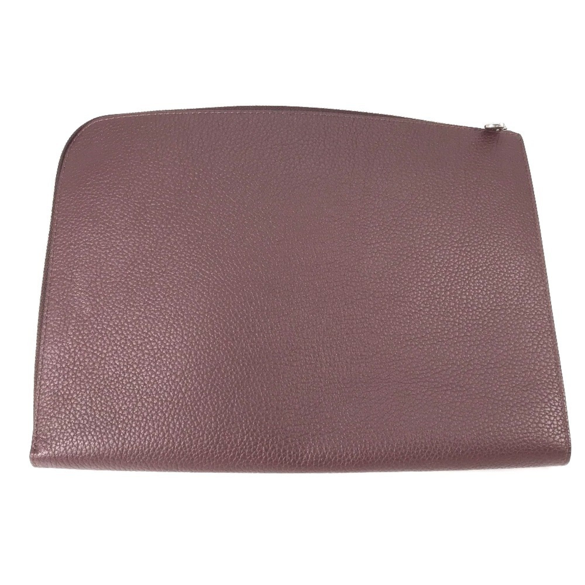 Louis Vuitton Brown Leather Clutch Bag Pochette (Pre-Owned)