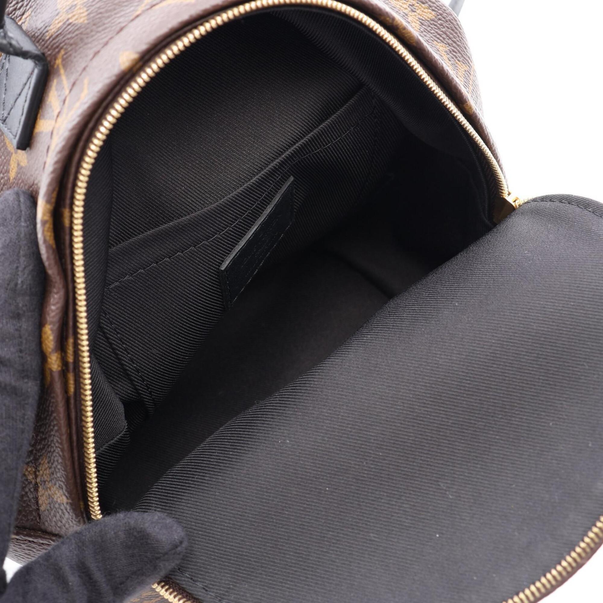 Louis Vuitton Black Brown Monogram Coated Canvas Leather Backpack (Pre-Owned)
