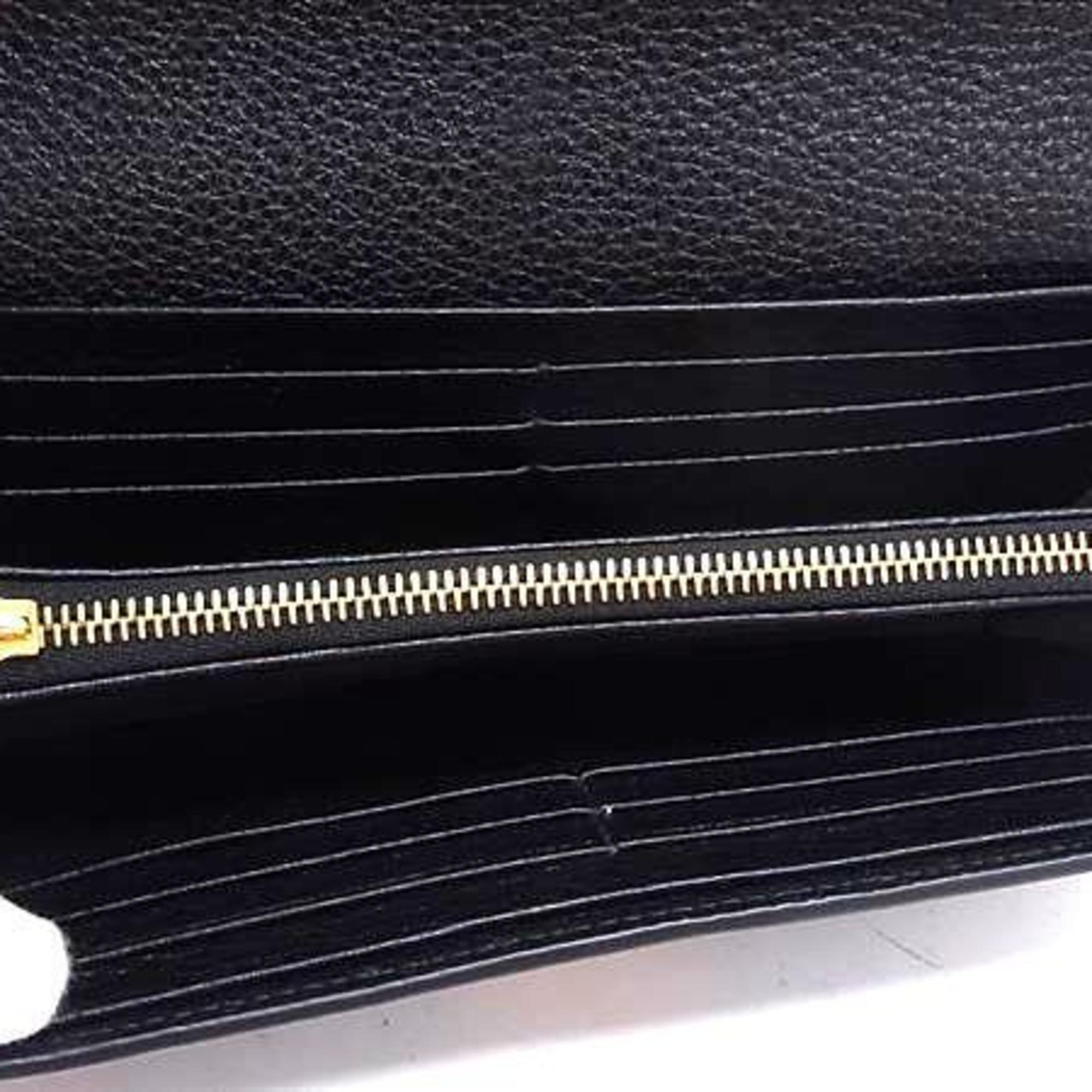 Gucci Black Leather Long Wallet (Bi-Fold) (Pre-Owned)