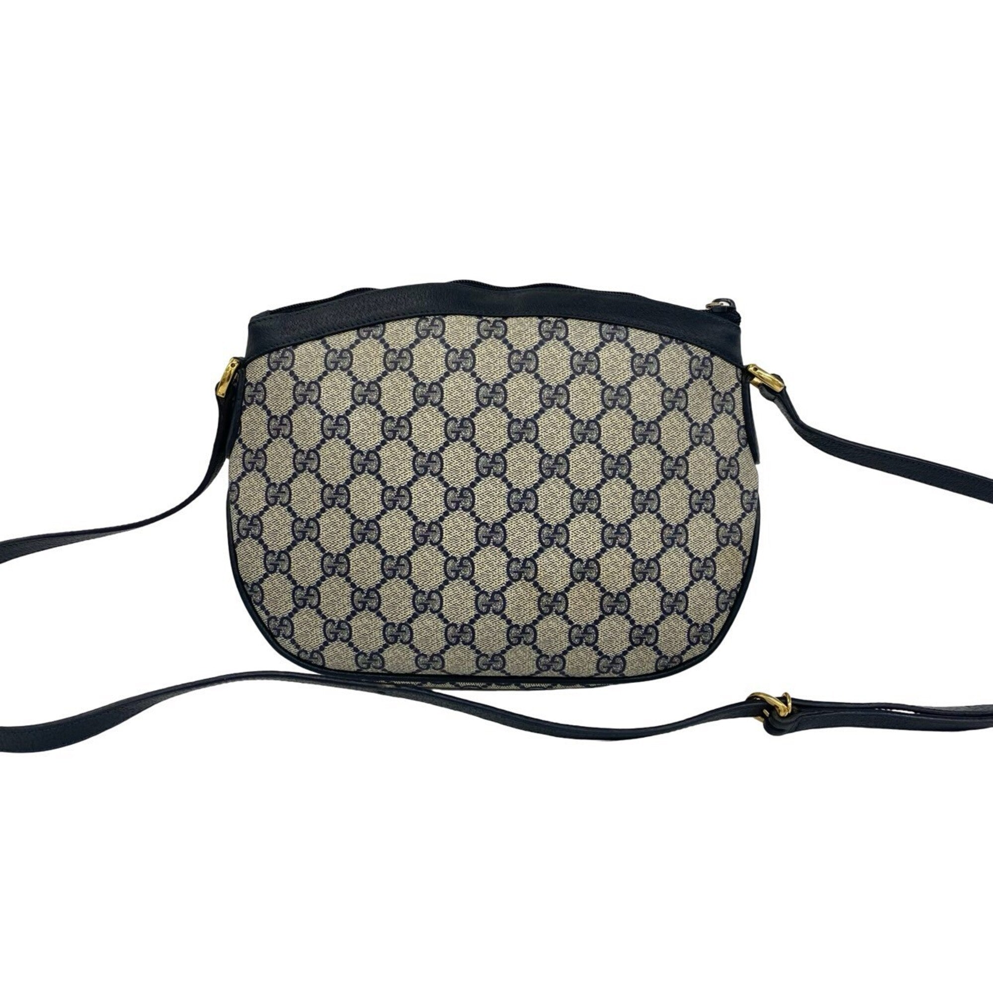 Gucci Navy Leather Pvc Pochette Shoulder Bag (Pre-Owned)