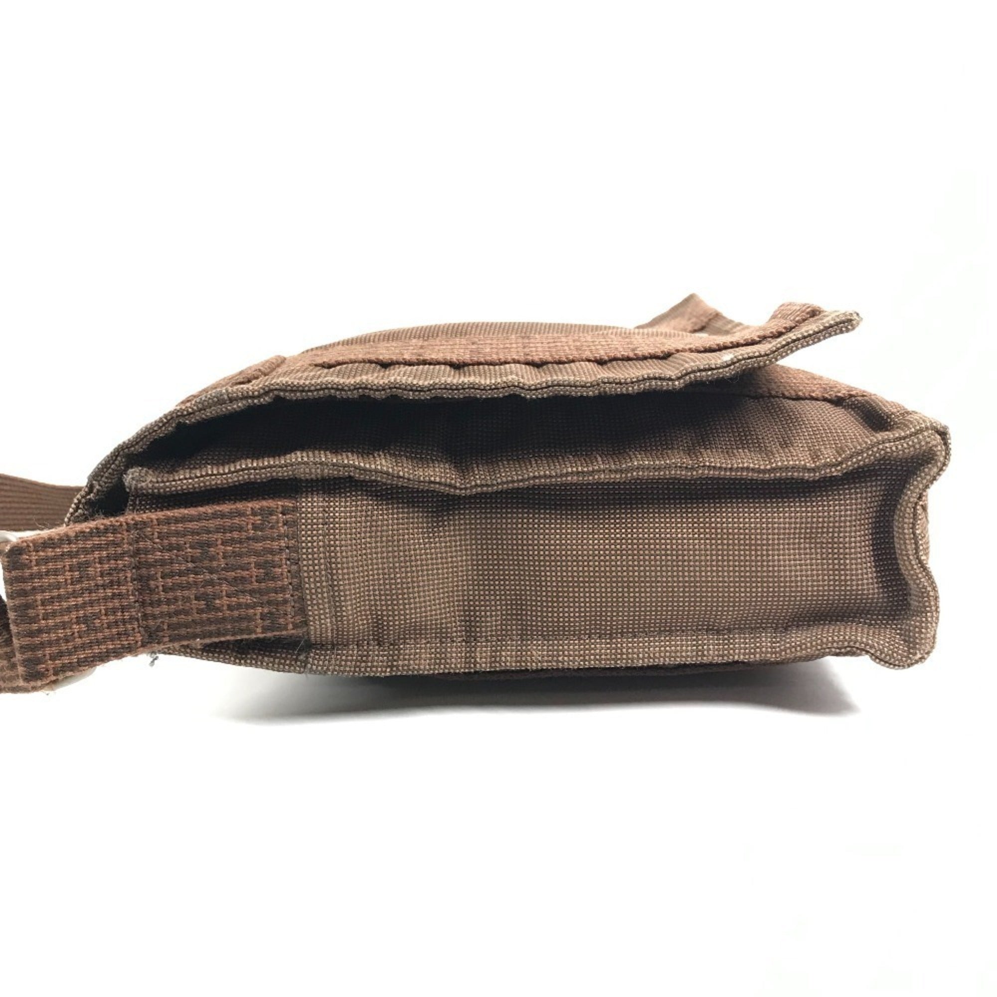 Hermes Brown Canvas Messenger Bag Shoulder Bag (Pre-Owned)