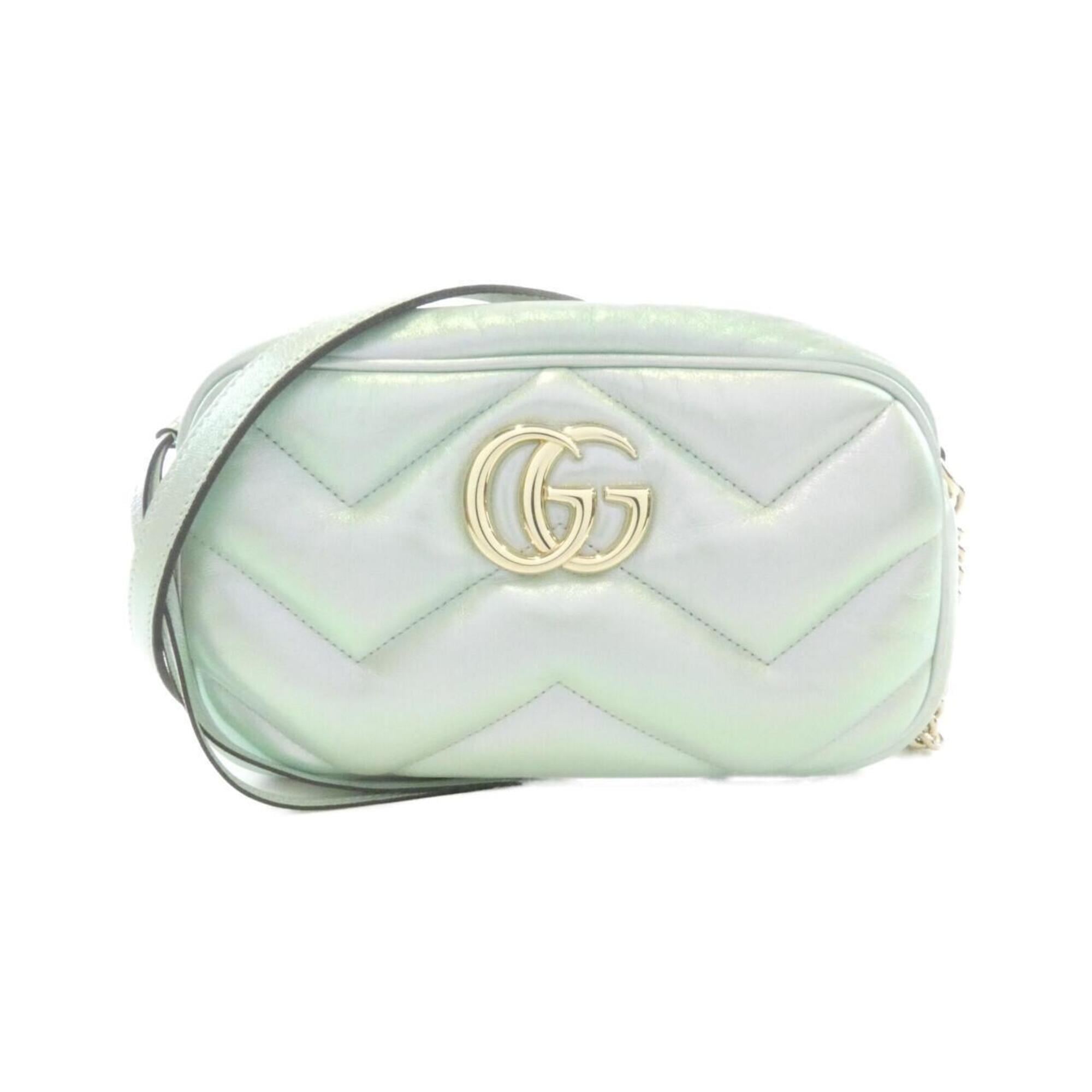 Gucci Green Quilting Leather Shoulder Bag (Pre-Owned)