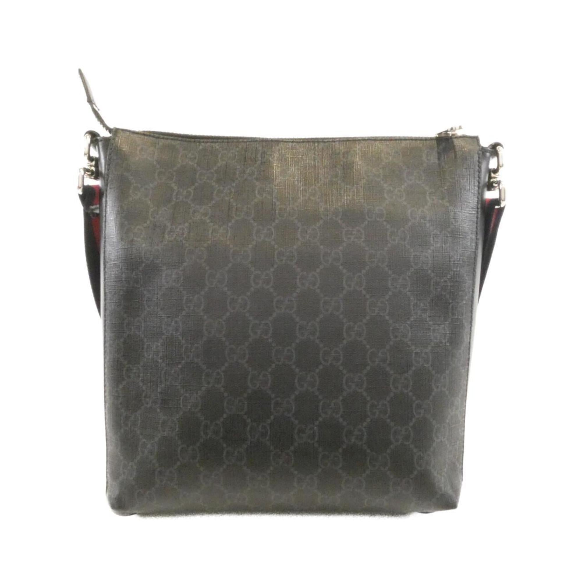 Gucci Black Gray Multi-Color Gg Supreme Canvas Shoulder Bag (Pre-Owned)