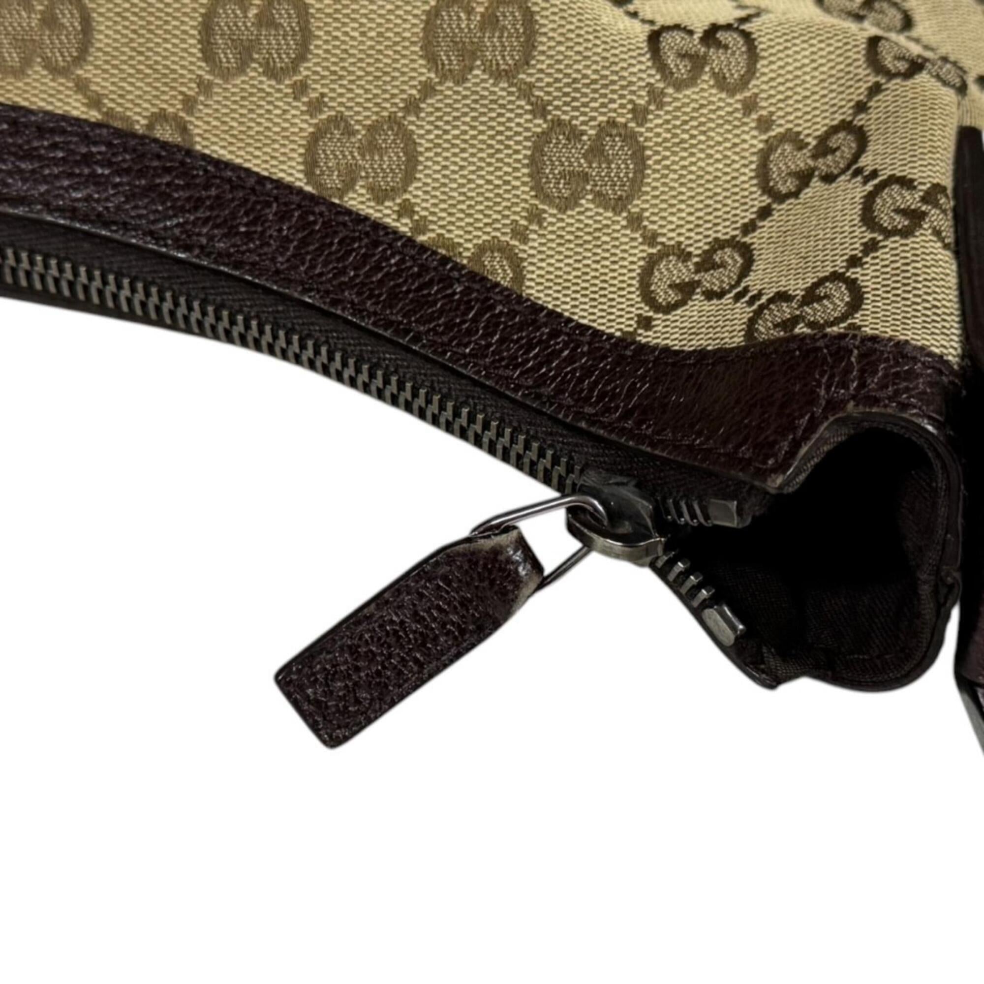 Gucci Sherry Line Beige Brown Gg Canvas Handbag Shoulder Bag (Pre-Owned)