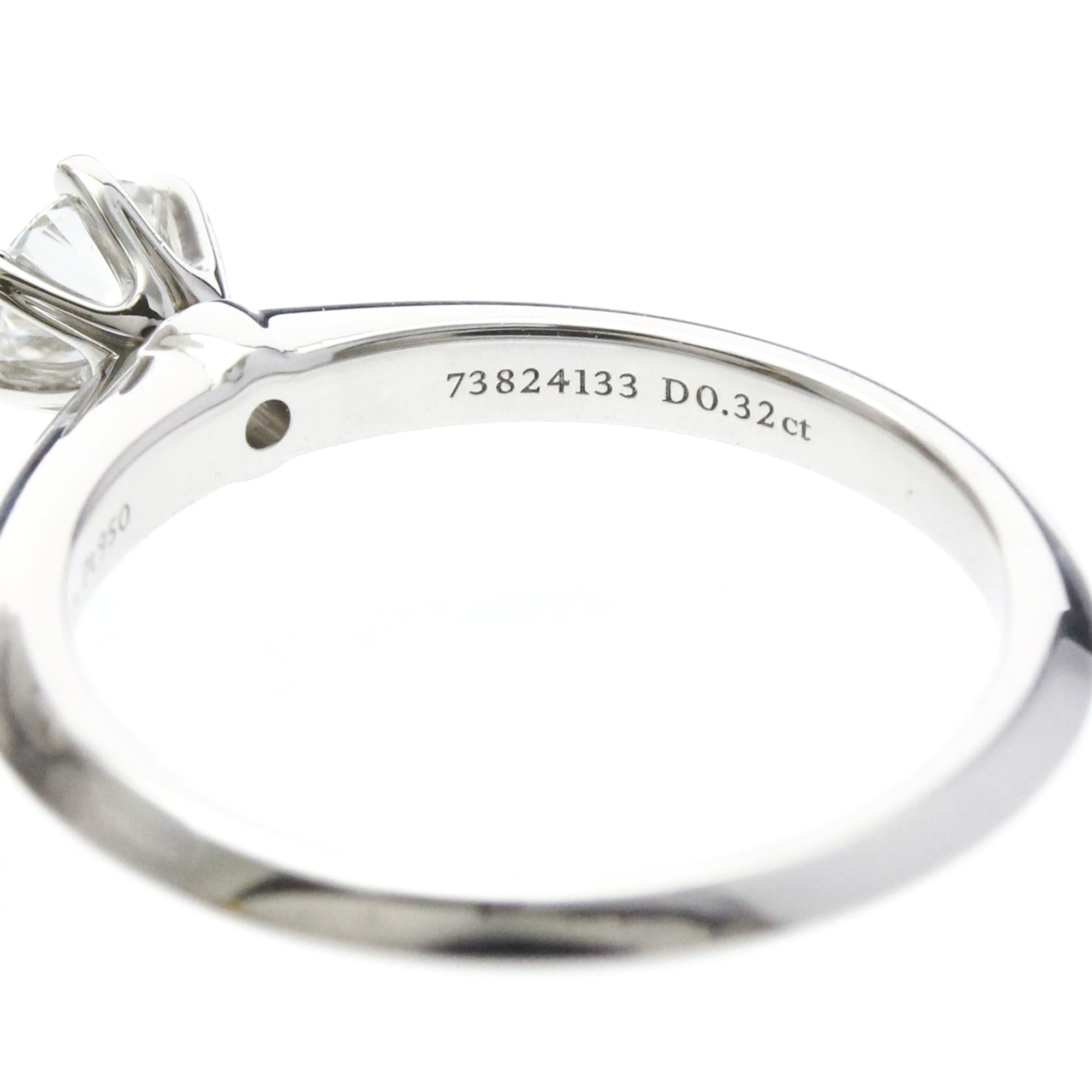 Tiffany & Co. Tiffany Setting Solitaire Ring Platinum With Diamond Silver Platinum Ring Jewelry (Pre-Owned)