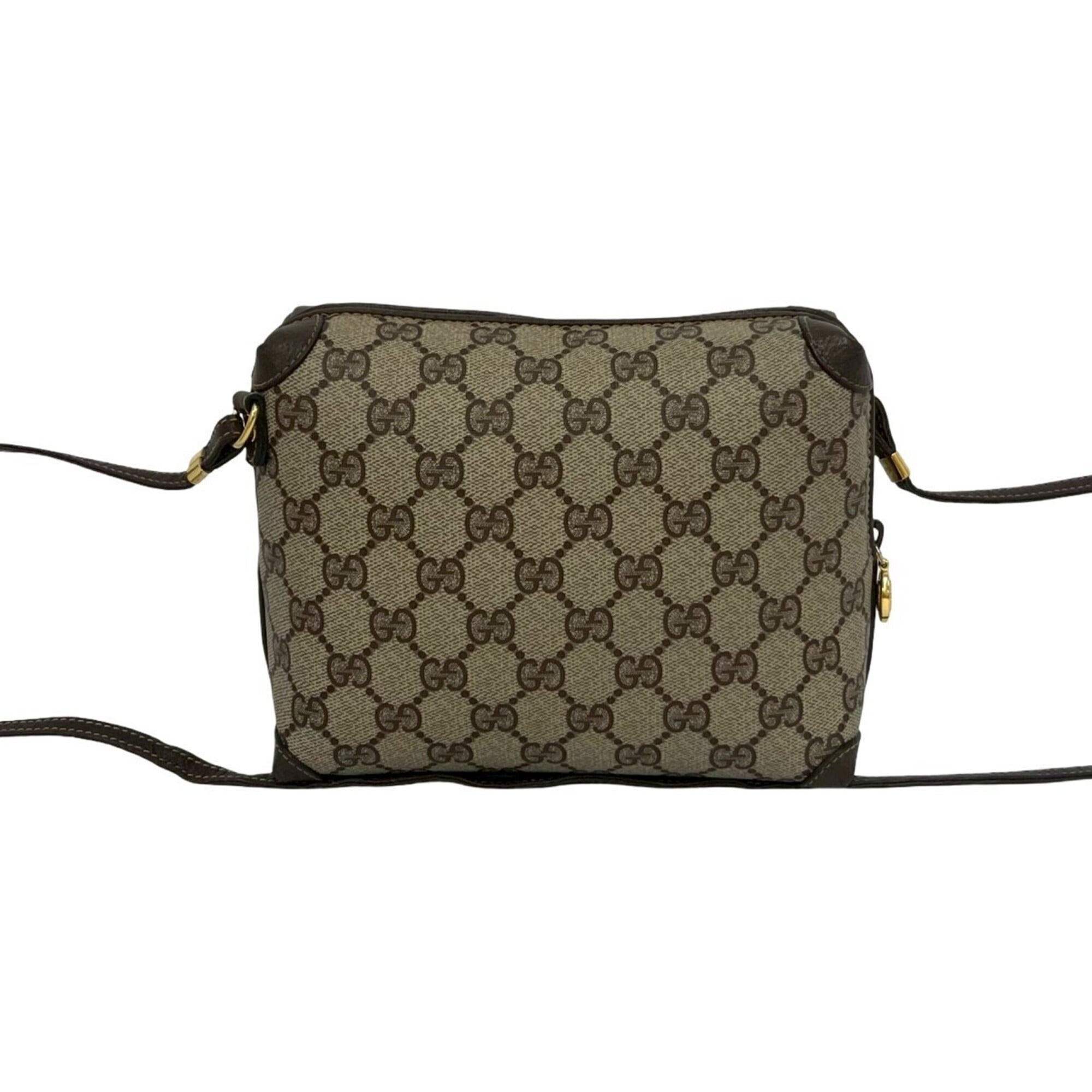 Gucci Brown Leather Pvc Shoulder Bag (Pre-Owned)