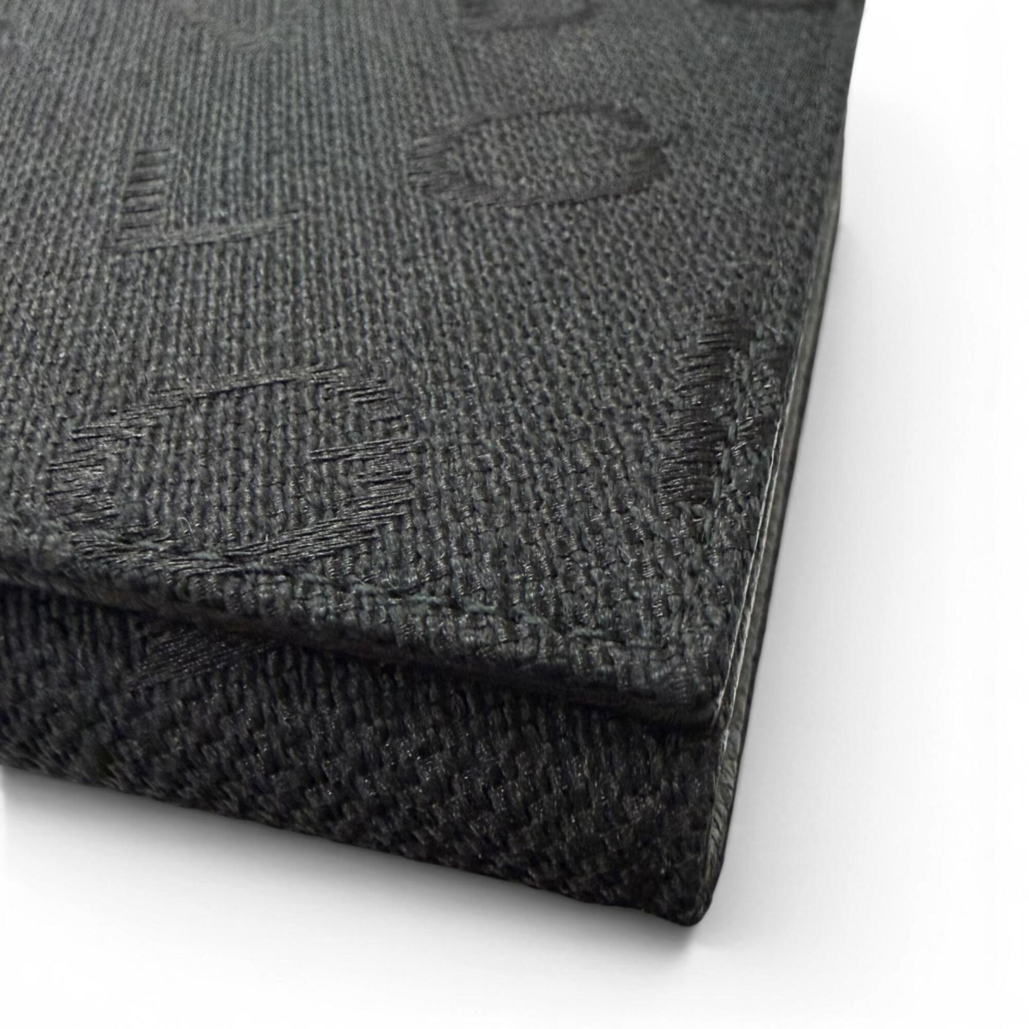 Bvlgari Black Canvas Leather Chain/Shoulder Wallet (Pre-Owned)