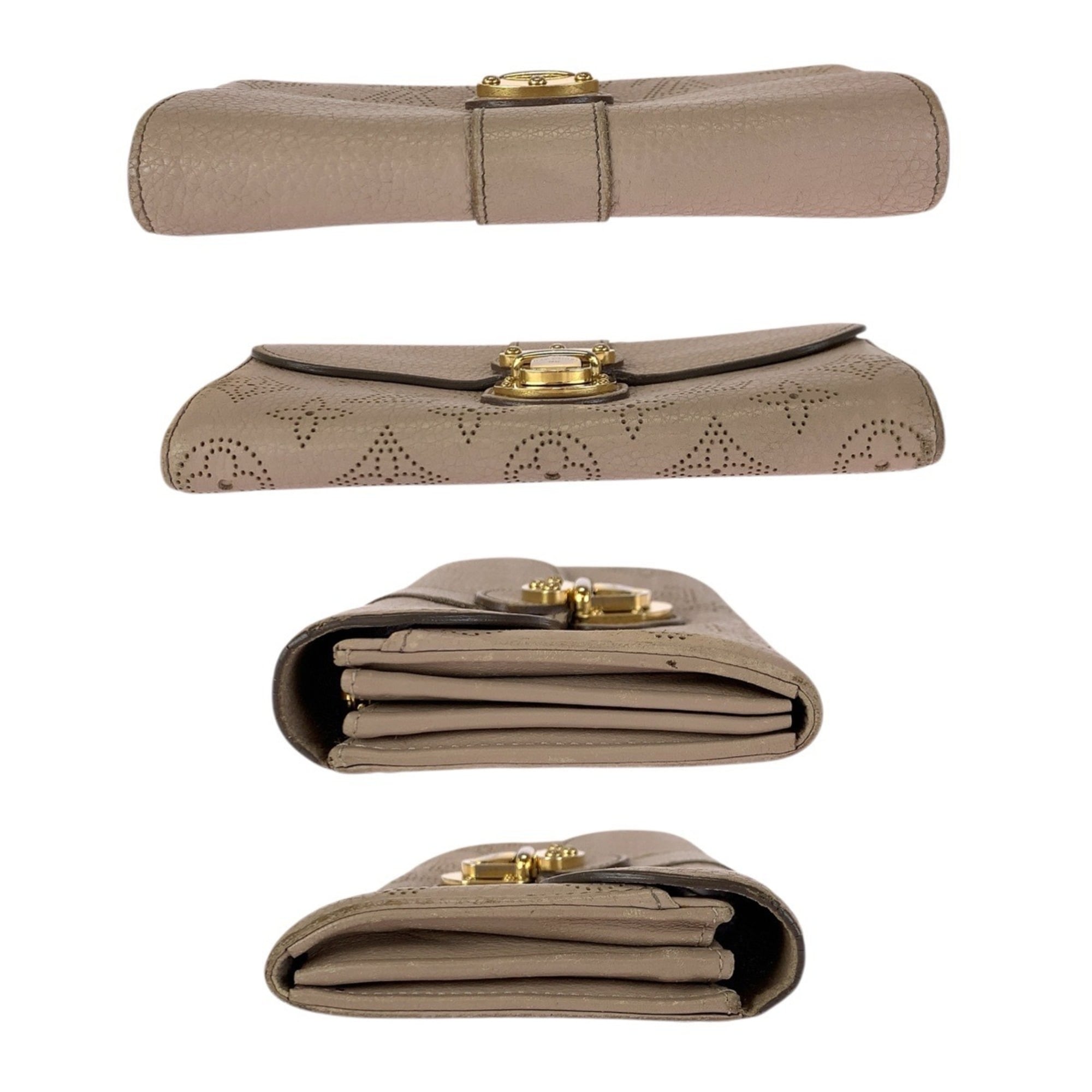 Louis Vuitton Beige Monogram Long Wallet (Bi-Fold) (Pre-Owned)