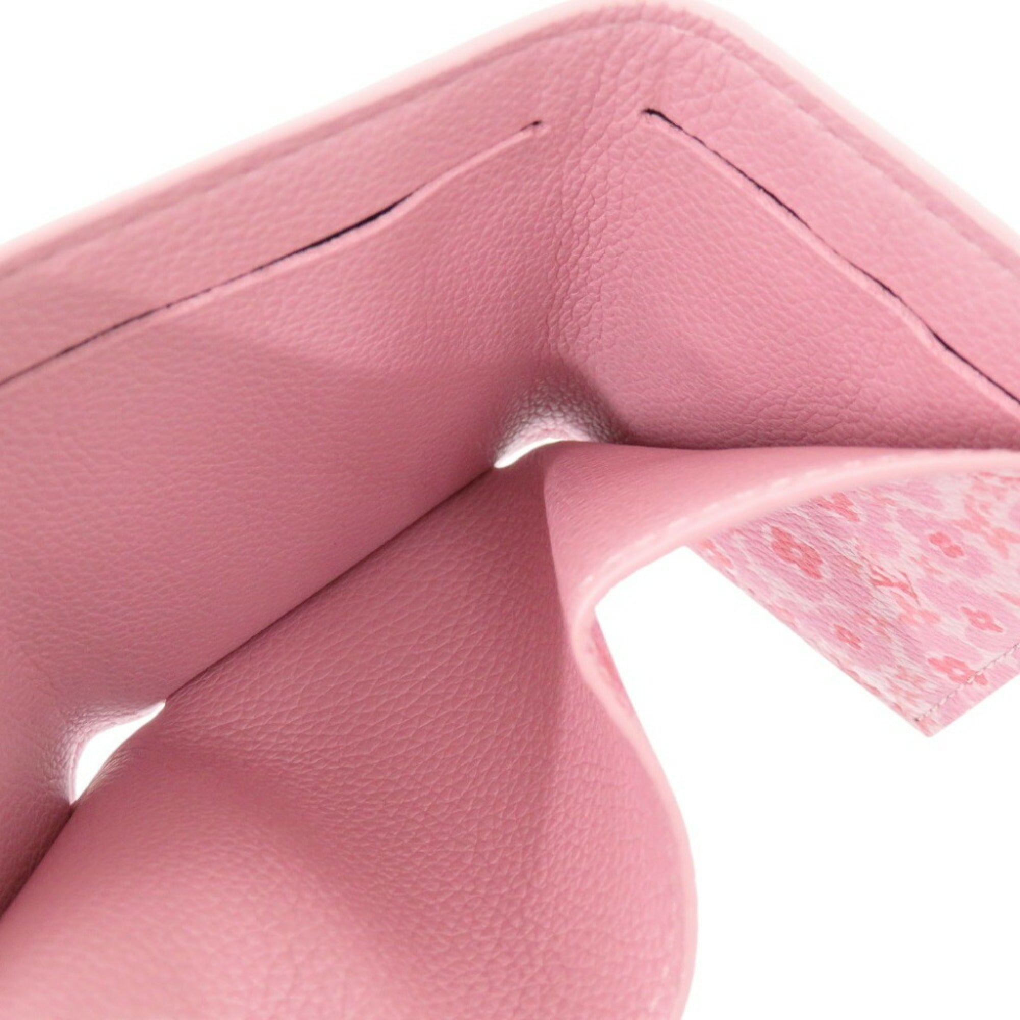 Louis Vuitton Pink Leather Wallet (Tri-Fold) (Pre-Owned)