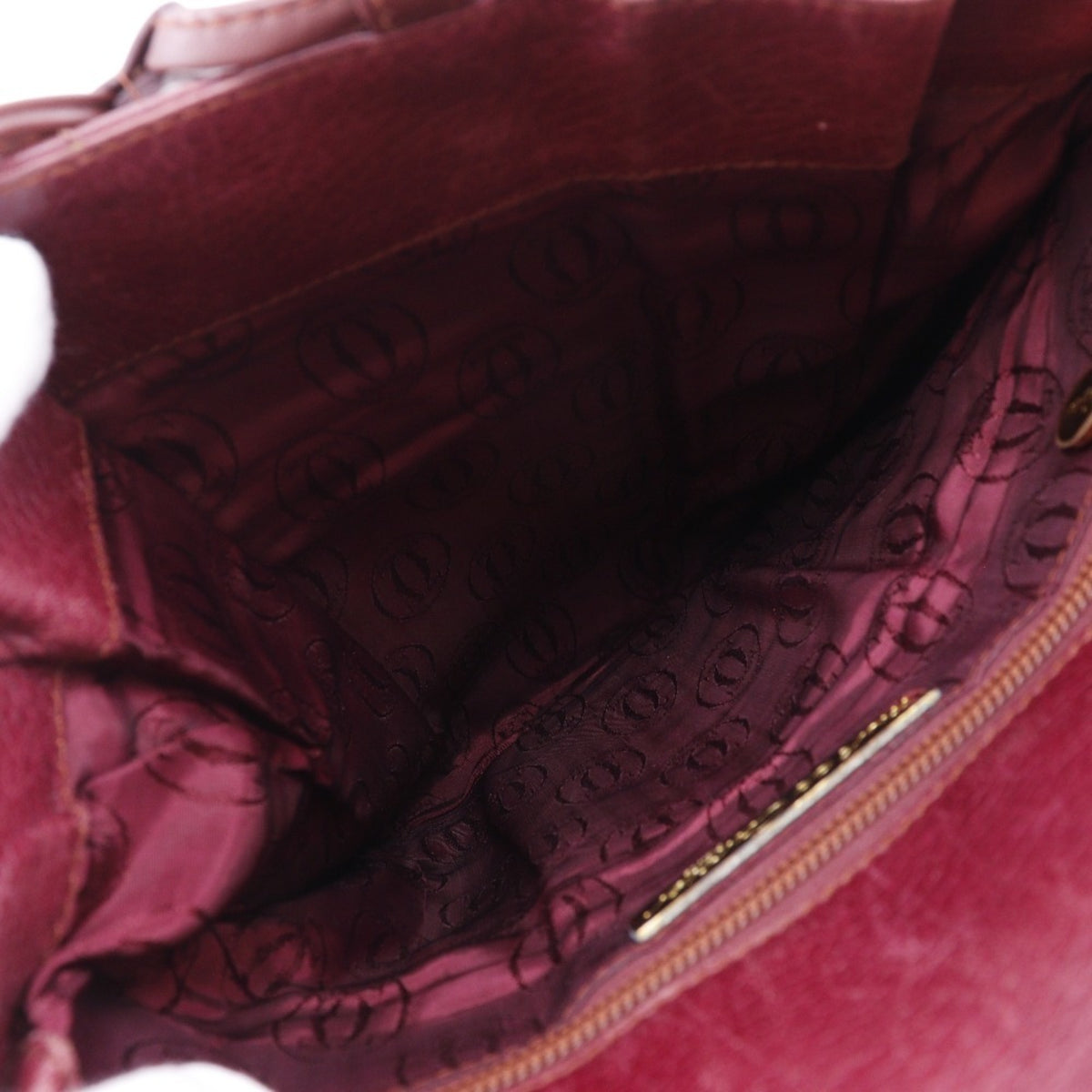 Cartier Bordeaux Leather Shoulder Bag (Pre-Owned)