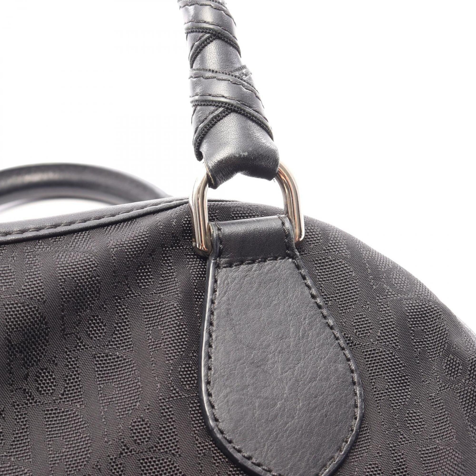 Christian Dior Black Nylon Leather Handbag Tote Bag (Pre-Owned)