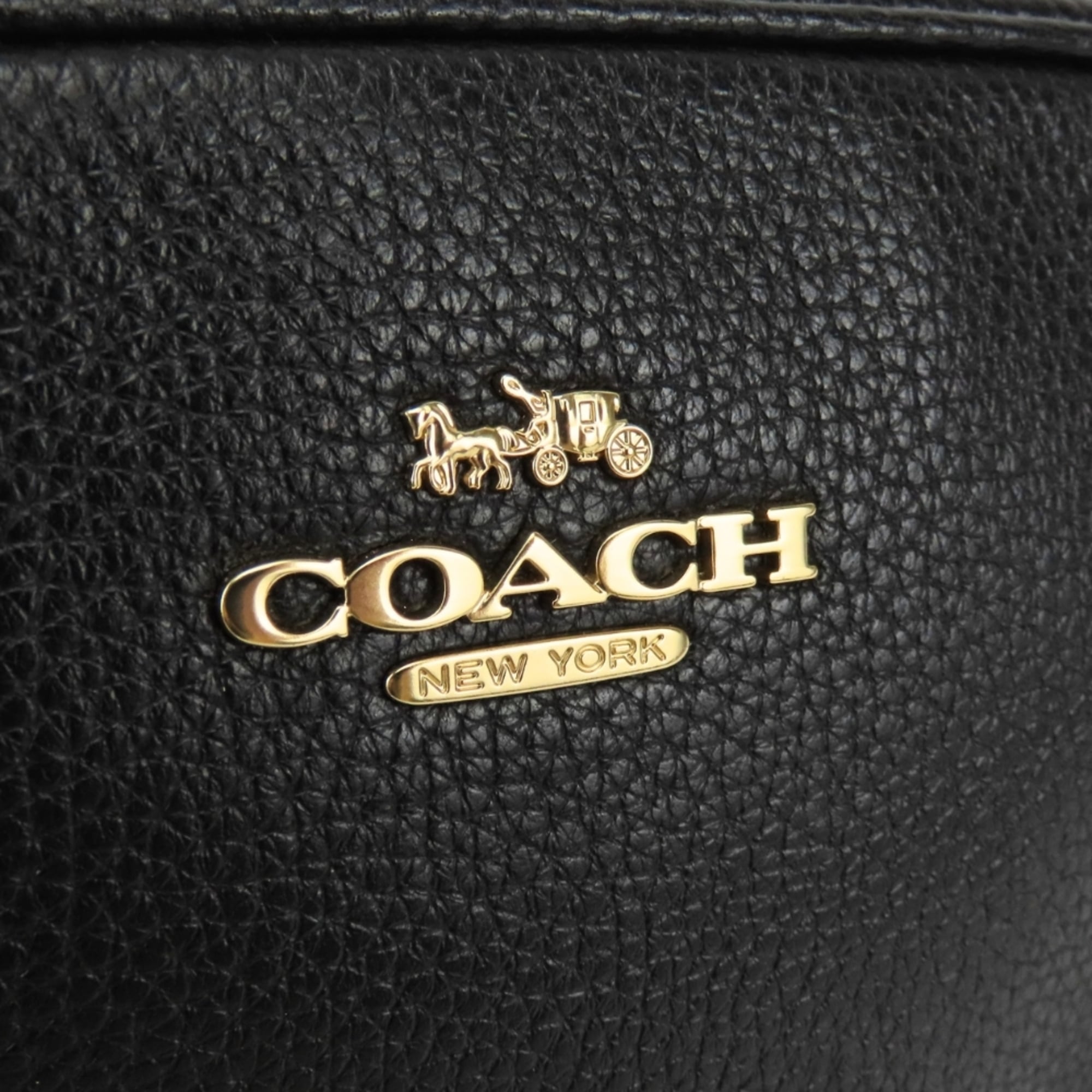 Coach Black Leather Pochette Shoulder Bag (Pre-Owned)