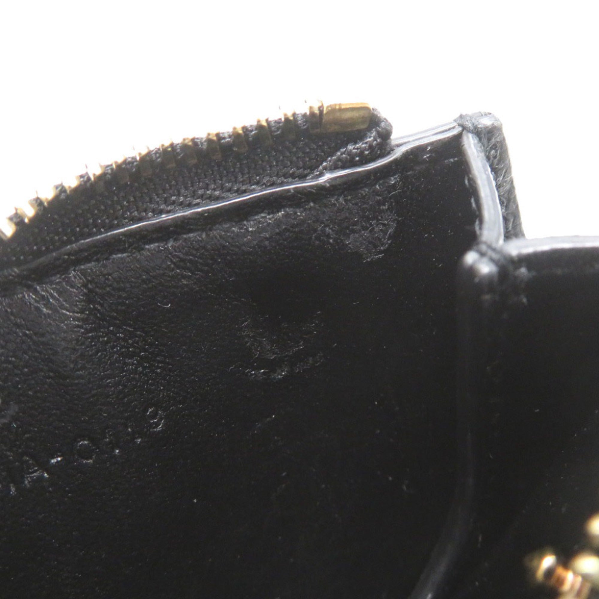 Christian Dior Black Leather Coin Purse/Coin Case (Pre-Owned)