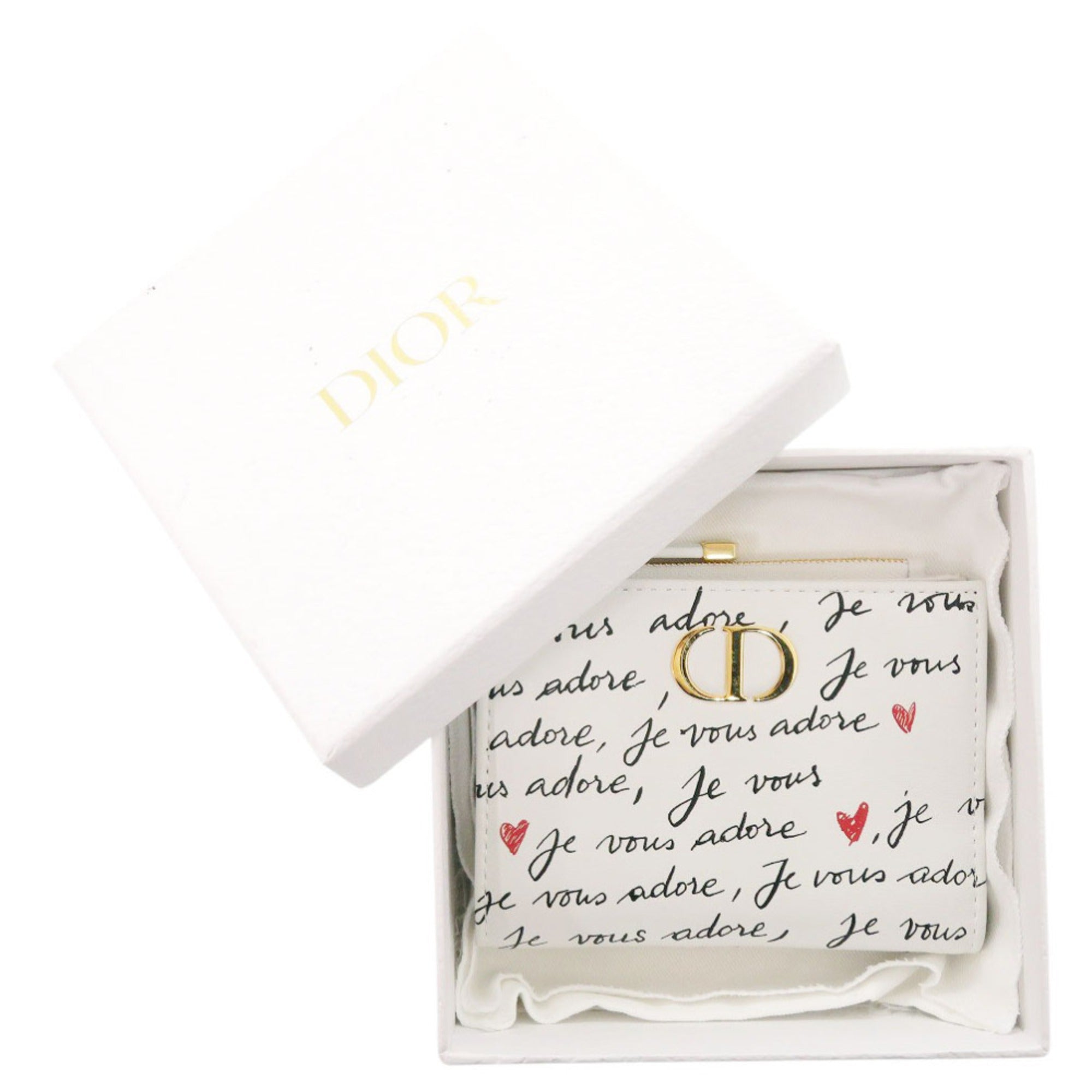 Christian Dior White Leather Wallet (Bi-Fold) (Pre-Owned)