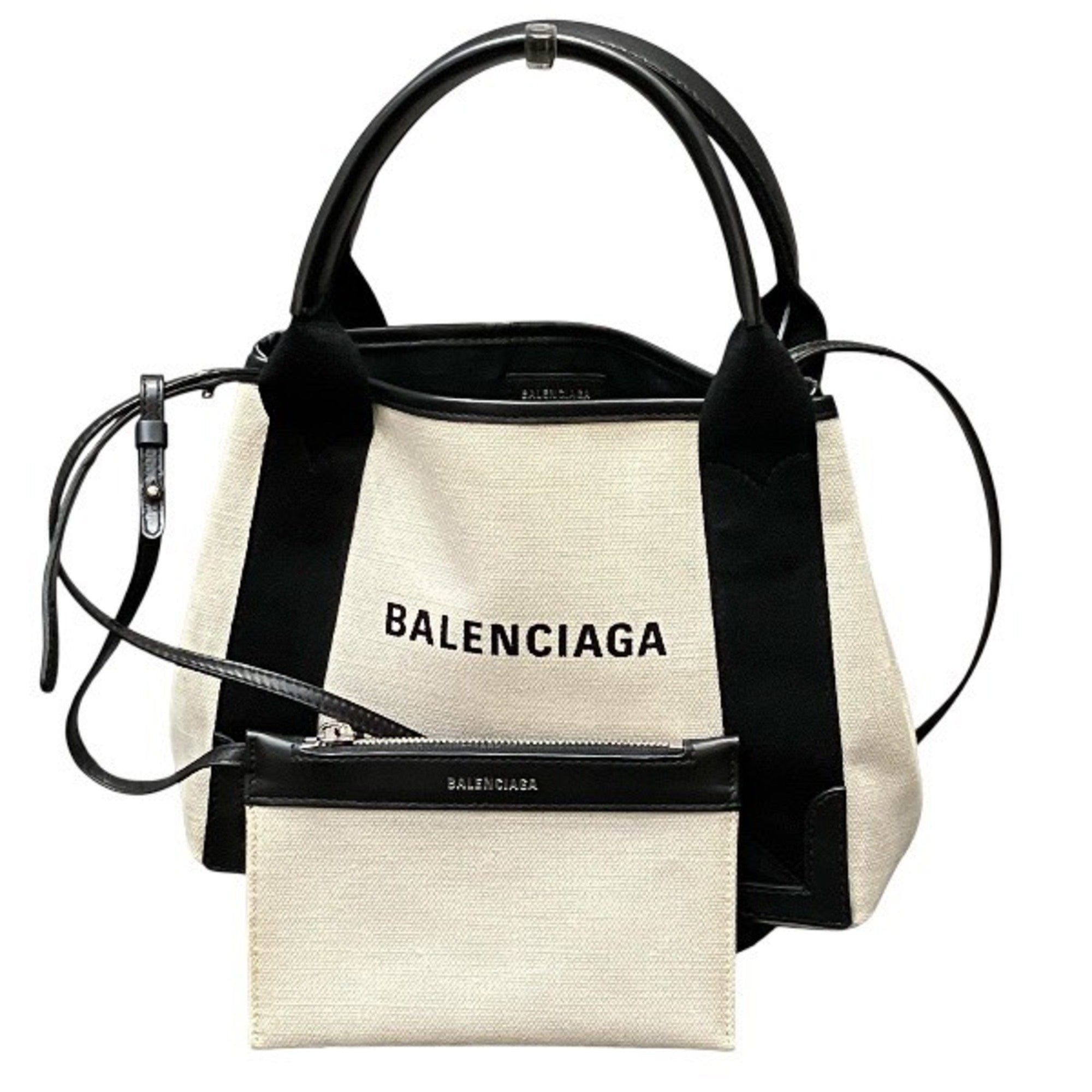 Balenciaga Black White Handbag Shoulder Bag (Pre-Owned)