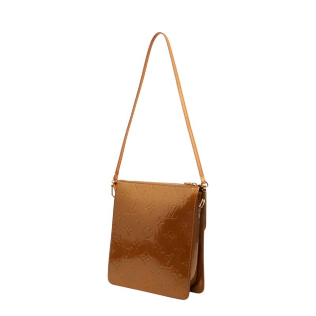 Louis Vuitton Bronze Brown Patent Leather Shoulder Bag (Pre-Owned)
