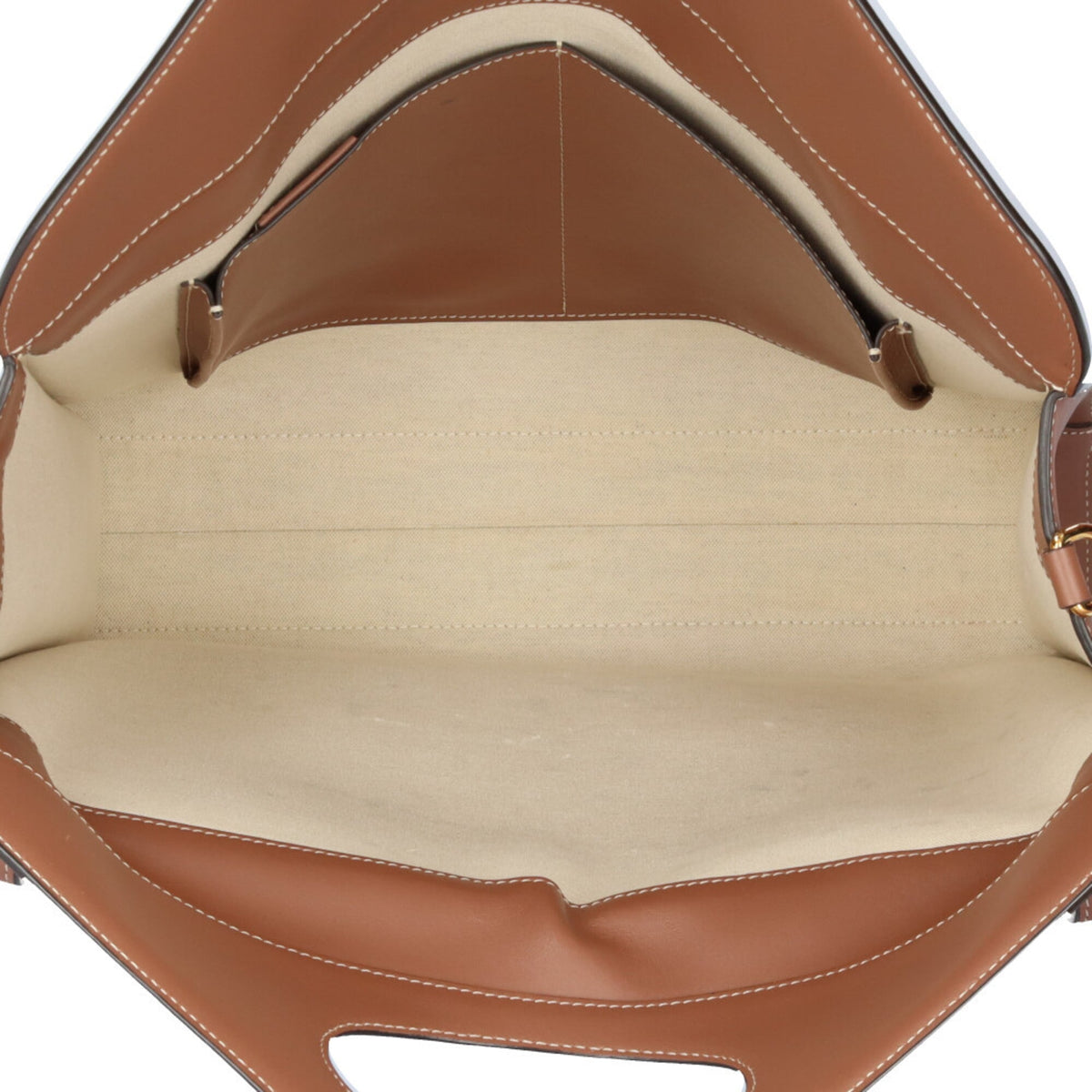 Burberry Beige Brown Canvas Leather Handbag Shoulder Bag (Pre-Owned)