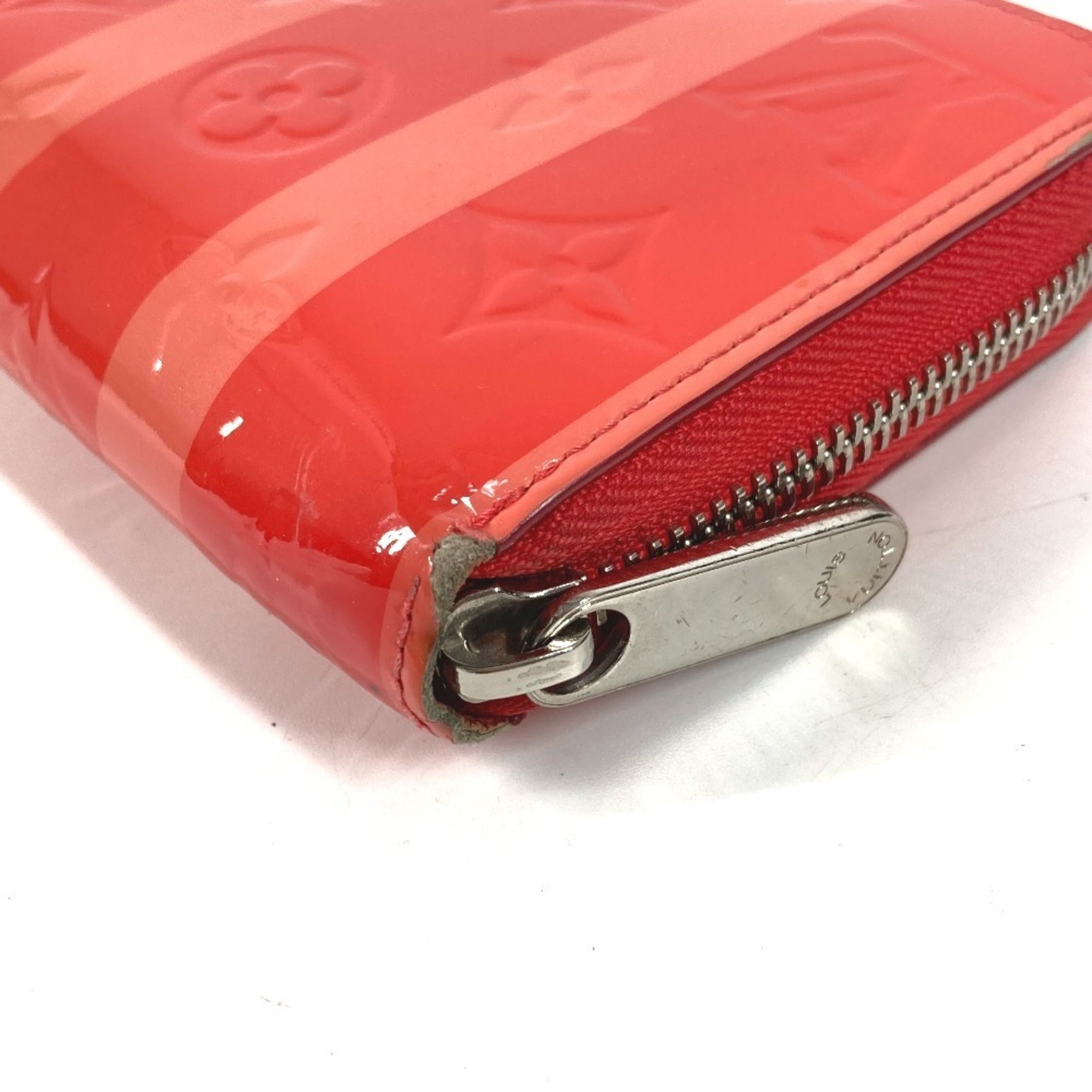 Louis Vuitton Galle Pink Poppy Petal Monogram Vernis Rayures Long Wallet (Bi-Fold) (Pre-Owned)