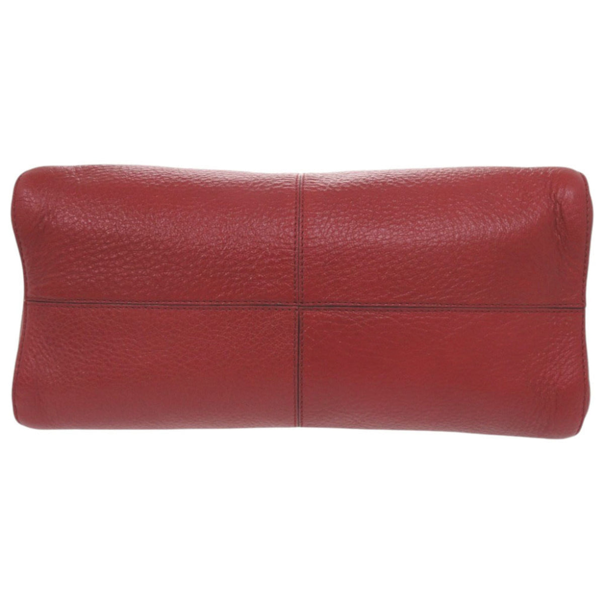 Tod's Red Color Leather Handbag Shoulder Bag (Pre-Owned)