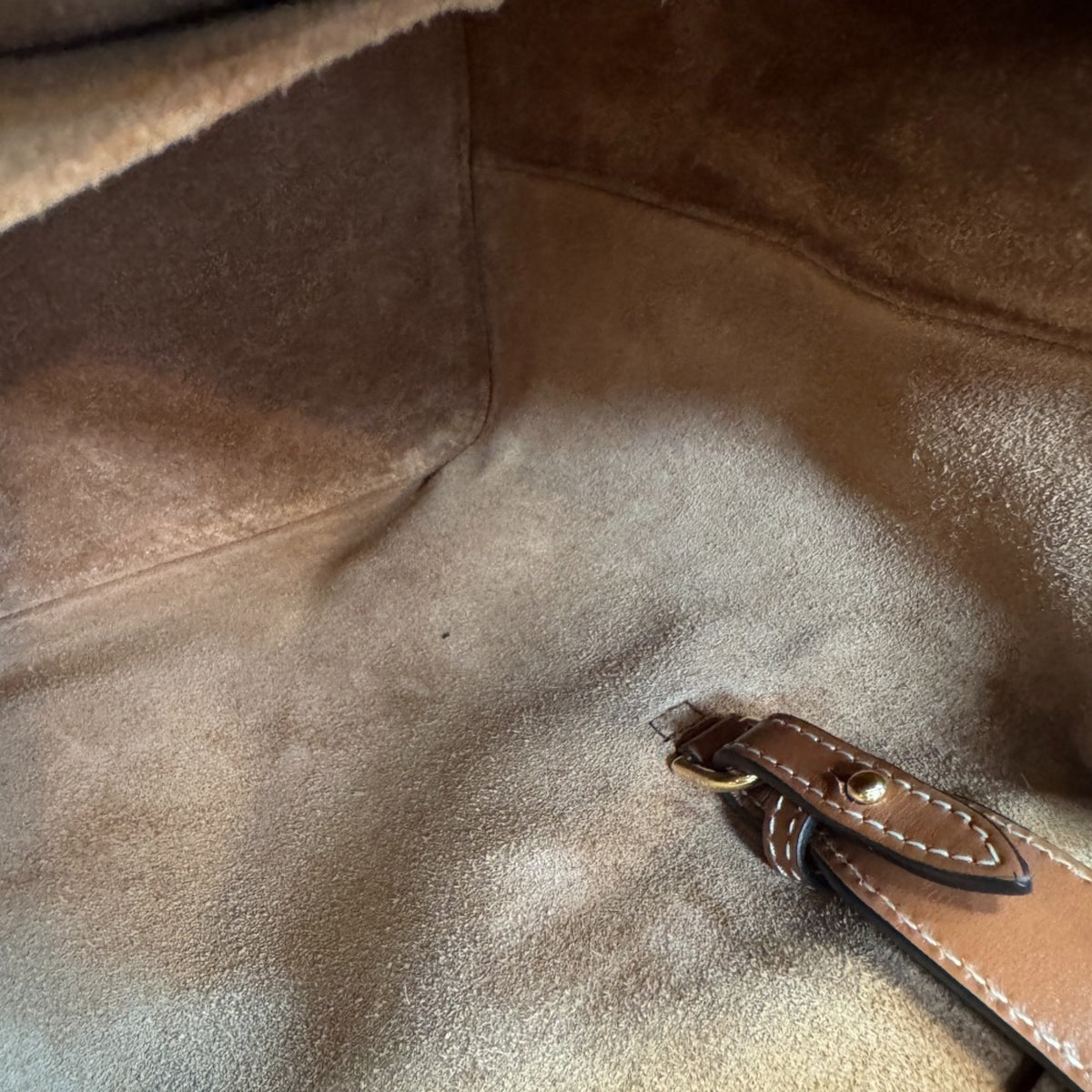 Celine Beige Brown Canvas Leather Shoulder Bag (Pre-Owned)