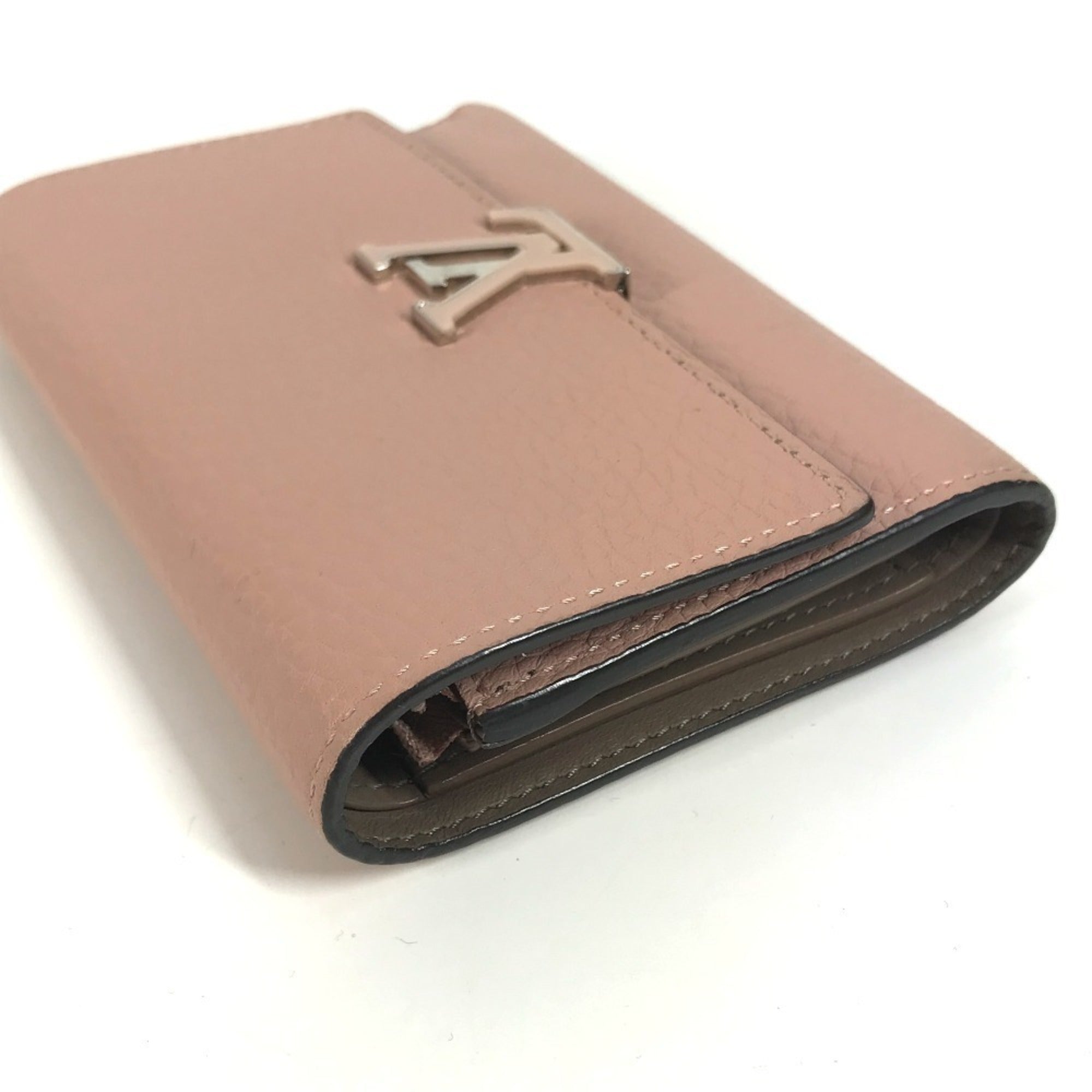 Louis Vuitton Taurillon Magnolia Pink Leather Wallet (Tri-Fold) (Pre-Owned)