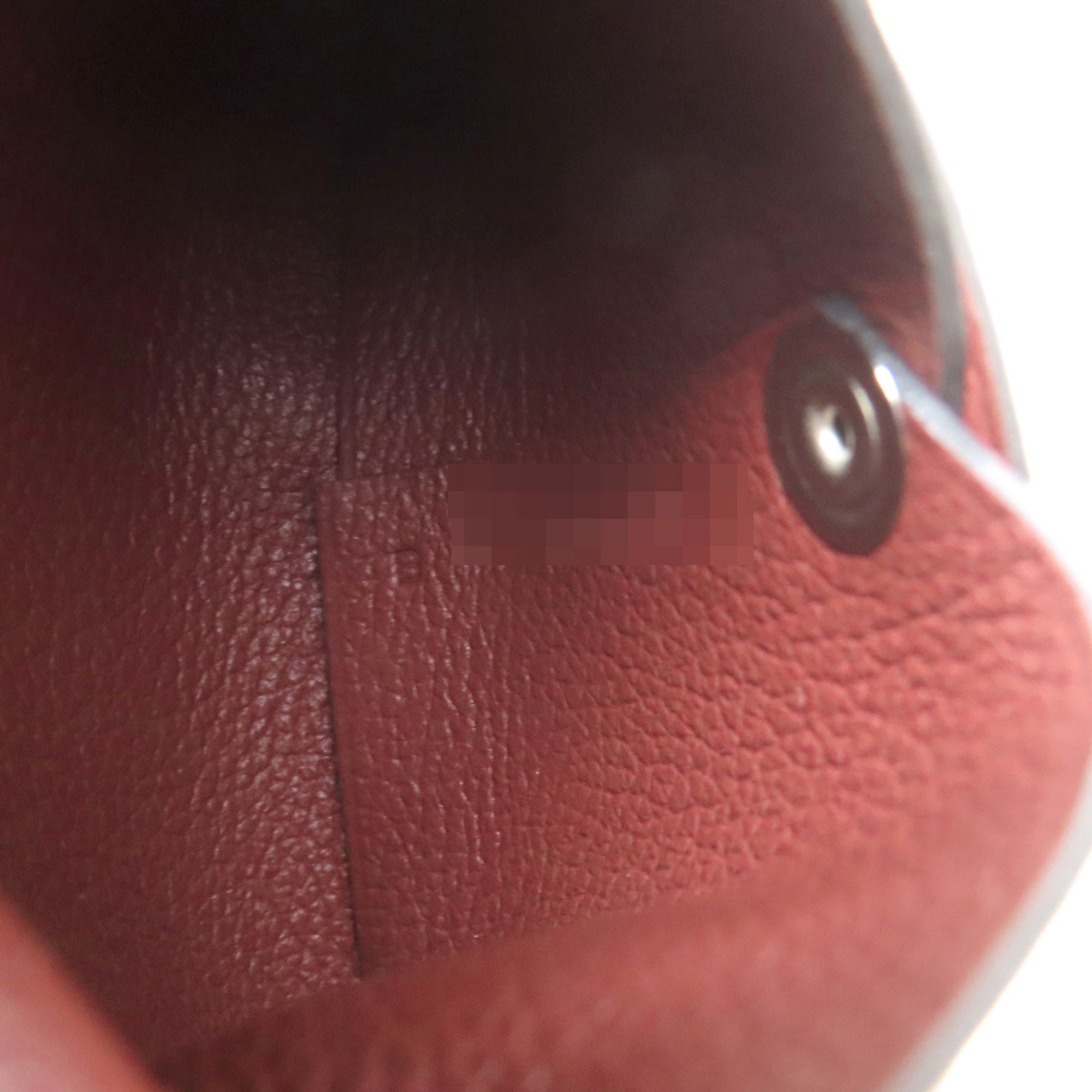 Hermes Bastia Red Color Coin Purse/Coin Case (Pre-Owned)