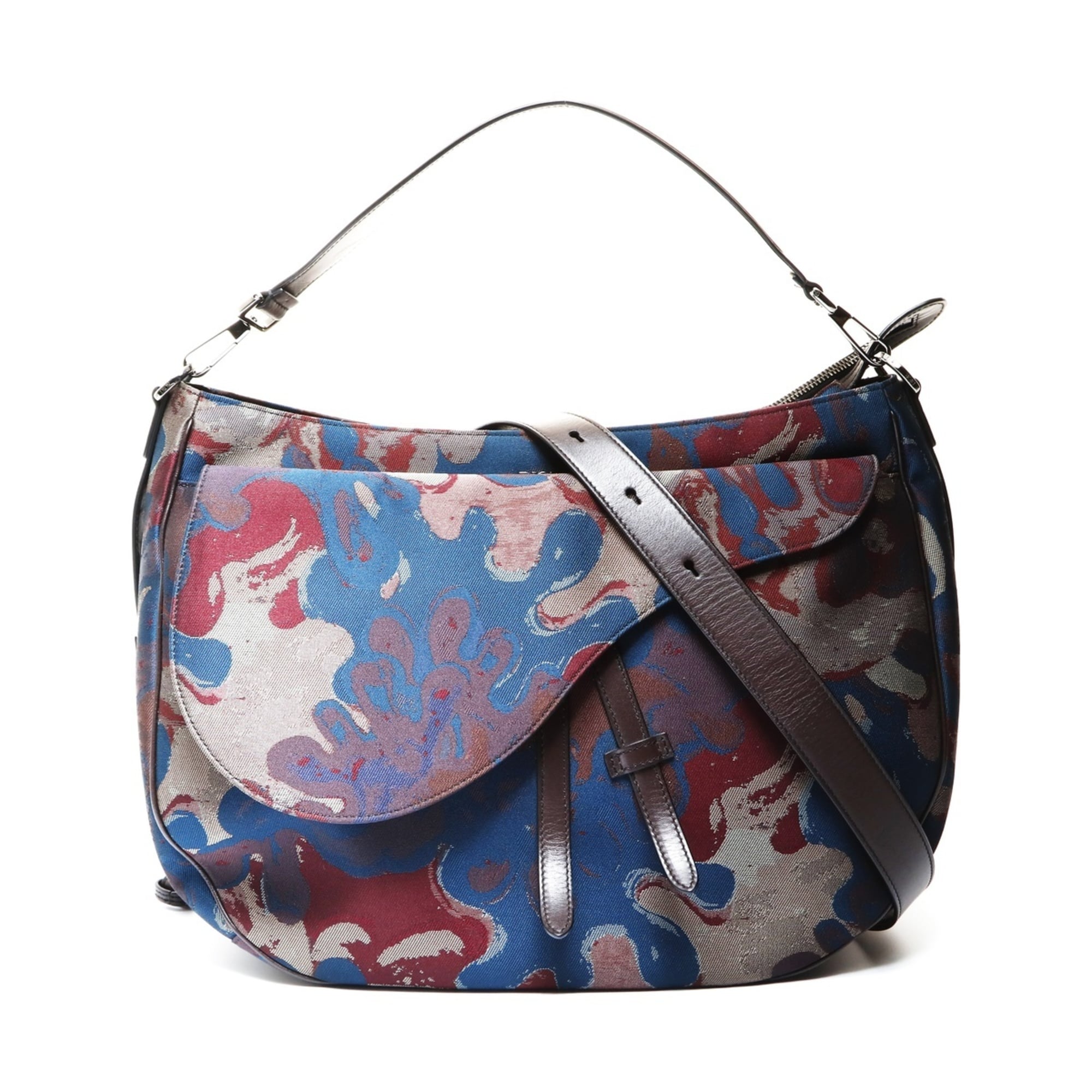 Christian Dior Multi-Color Saddle Bag Shoulder Bag (Pre-Owned)
